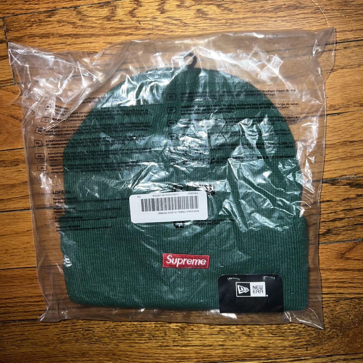 New Era × Supreme In-Hand New Era Tribal S Logo Beanie Green One Size Size ONE SIZE - 3 Thumbnail