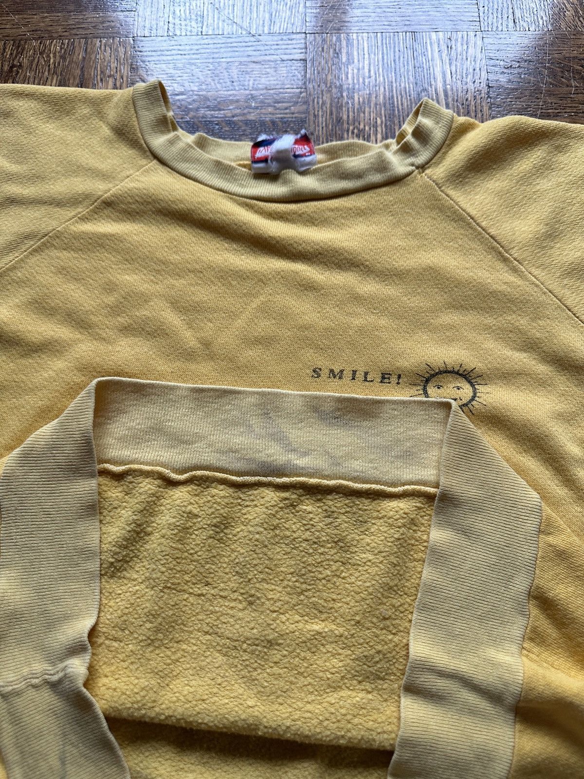 Vintage Vintage 60s Smile! Sun Raglan Short Sleeve Sweatshirt Size US M / EU 48-50 / 2 - 4 Thumbnail