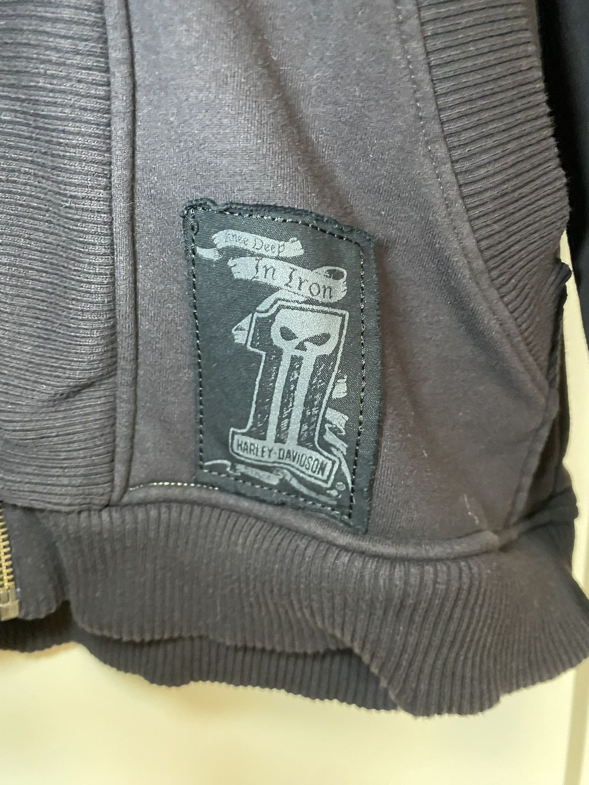 Harley Davidson Vintage Harley Davidson #1 ribbed panelled zip-up hoodie Size US XL / EU 56 / 4 - 4 Thumbnail