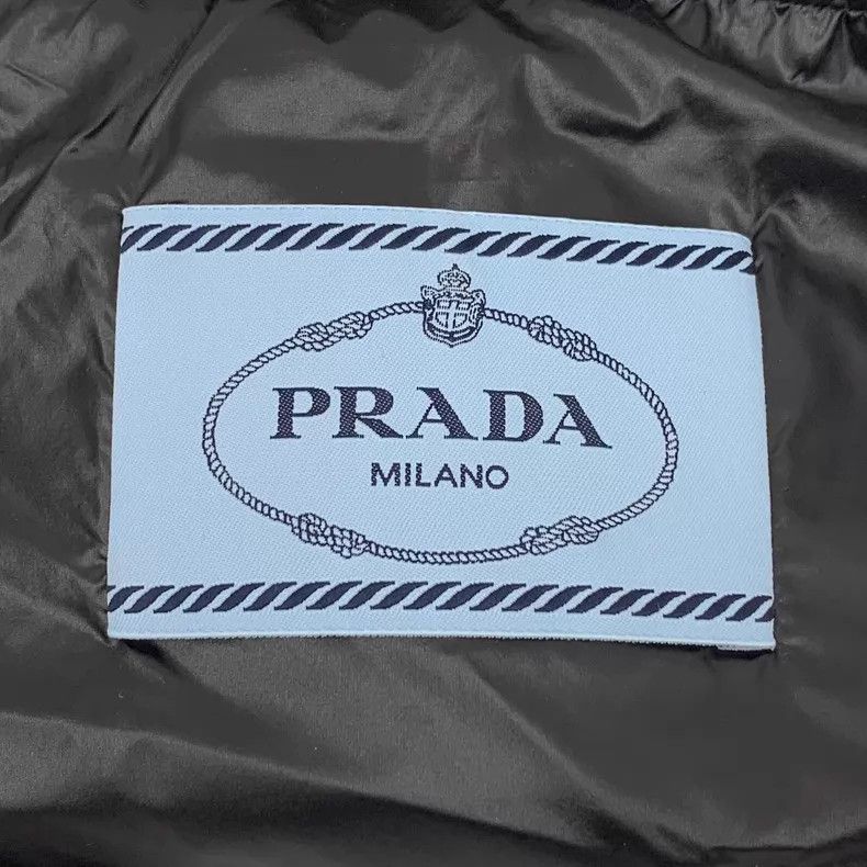 Prada Prada 24 black triangle stand-up collar single-breasted lo Size XS / US 0-2 / IT 36-38 - 6 Thumbnail