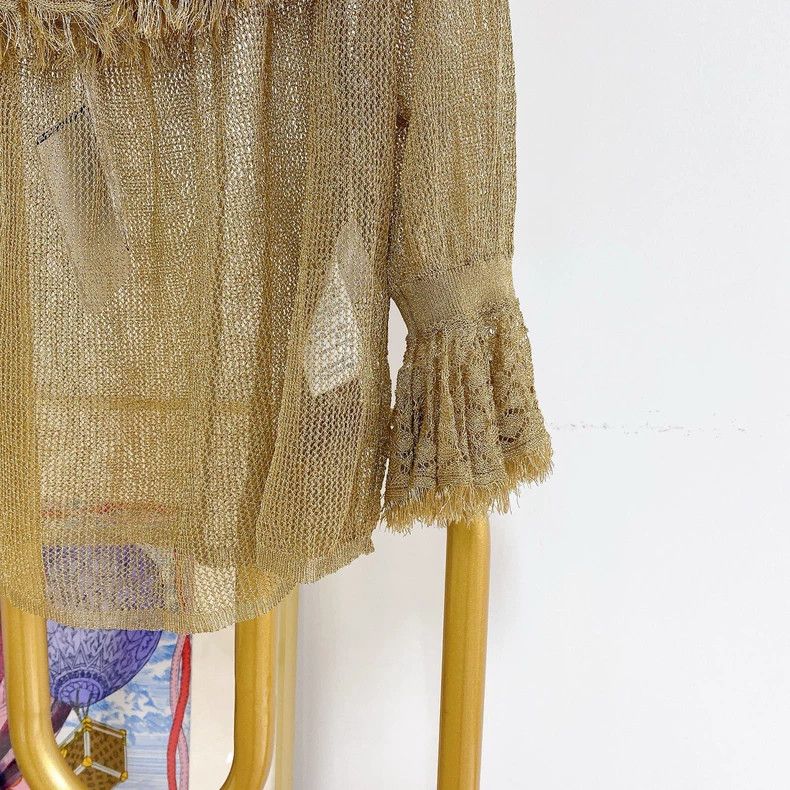 Dior Dior Golden mesh long sleeves Size XS / US 0-2 / IT 36-38 - 4 Thumbnail