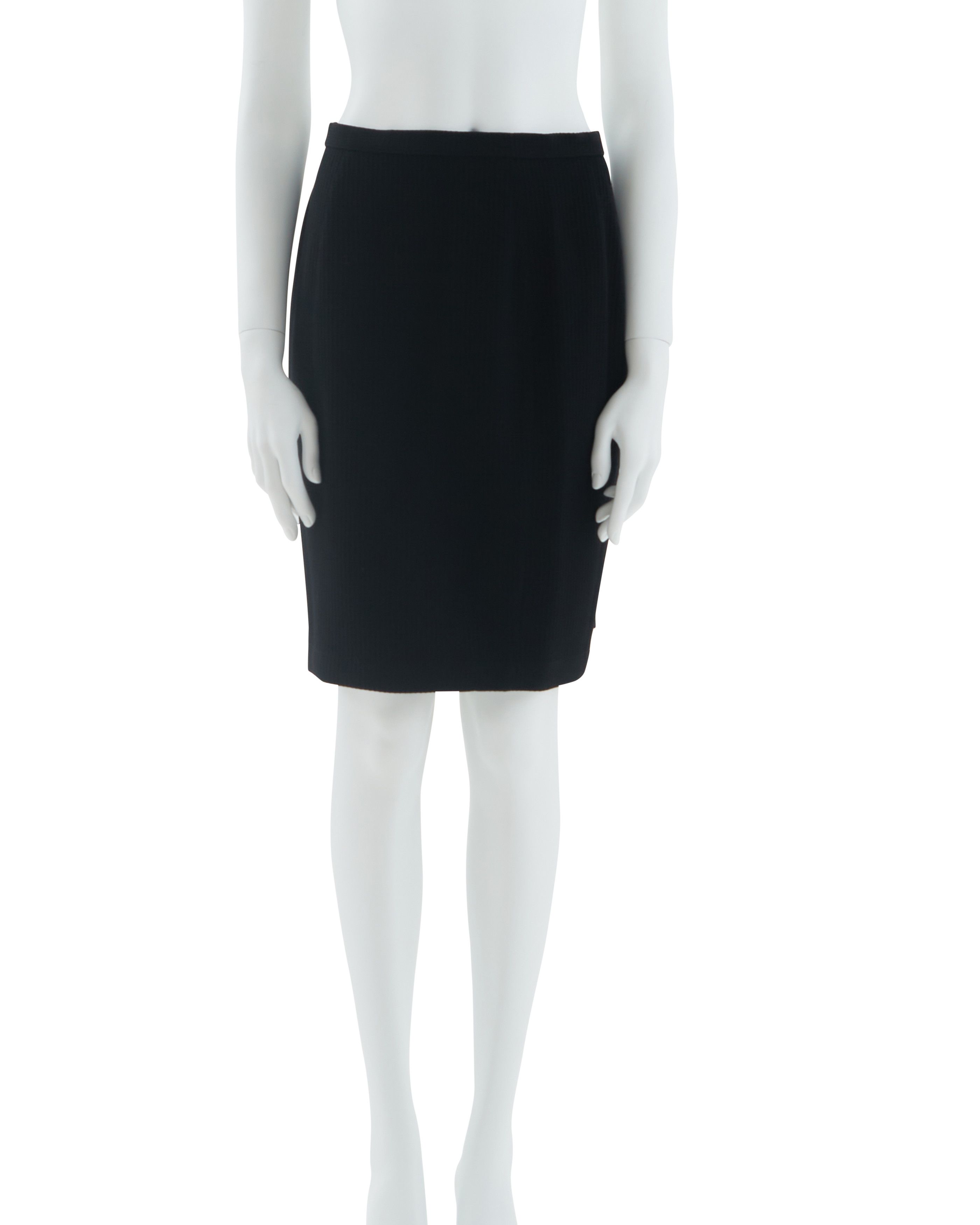 Thierry Mugler Early 1990s Black wool structured skirt suit Size M / US 6-8 / IT 42-44 - 5 Thumbnail
