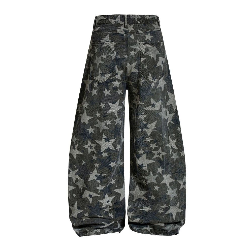 Vintage Men's loose star wide-leg scimitar camouflage pants Size US 32 / EU 48 - 2 Thumbnail