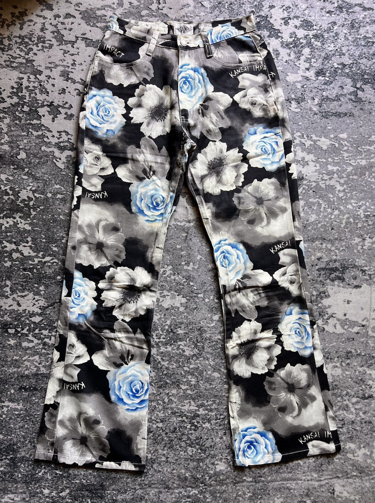 Kansai Yamamoto Kansai Impact Whimsical Bootcut Flare Jeans Size 26" / US 2 / IT 38 - 1 Thumbnail