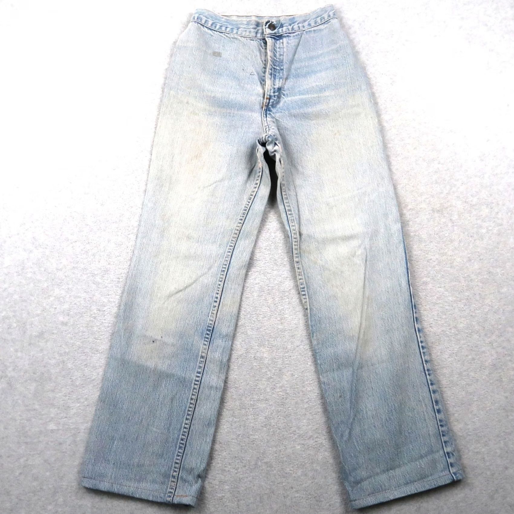 Levi's VINTAGE Levi's Orange Tab Jeans Women 24x27.75 High Waisted USA Purple? No, Blue Denim 100% Cotton Straight -??? Size 42" / US 20 - 2 Thumbnail