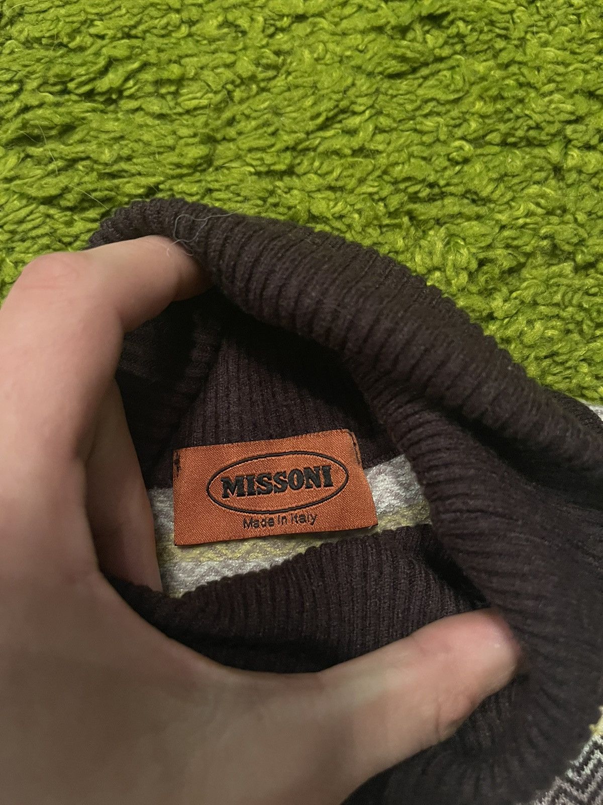 Designer × Missoni × Vintage Missoni 2000s vintage coloured striped turtleneck sweater Size S / US 4 / IT 40 - 4 Thumbnail