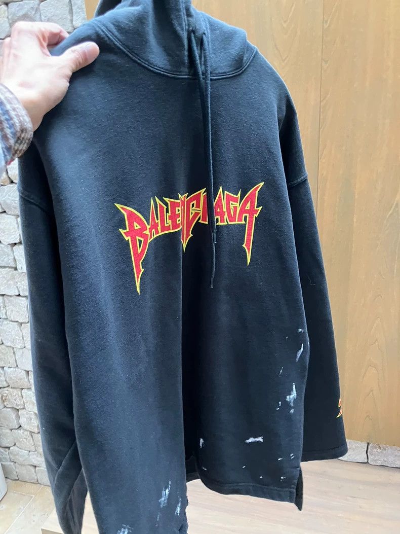 Balenciaga Balenciaga Distressed Black Sweatshirt - dmc Size US M / EU 48-50 / 2 - 1 Thumbnail