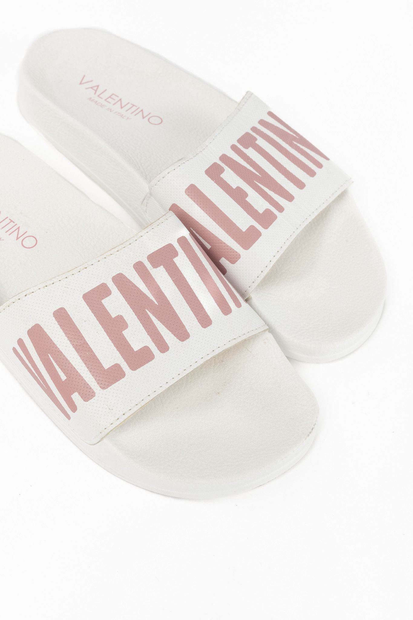 Valentino Valentino by Mario Valentino Irene Logo Slide Sandals Size US 8.5 / IT 38.5 - 6 Thumbnail