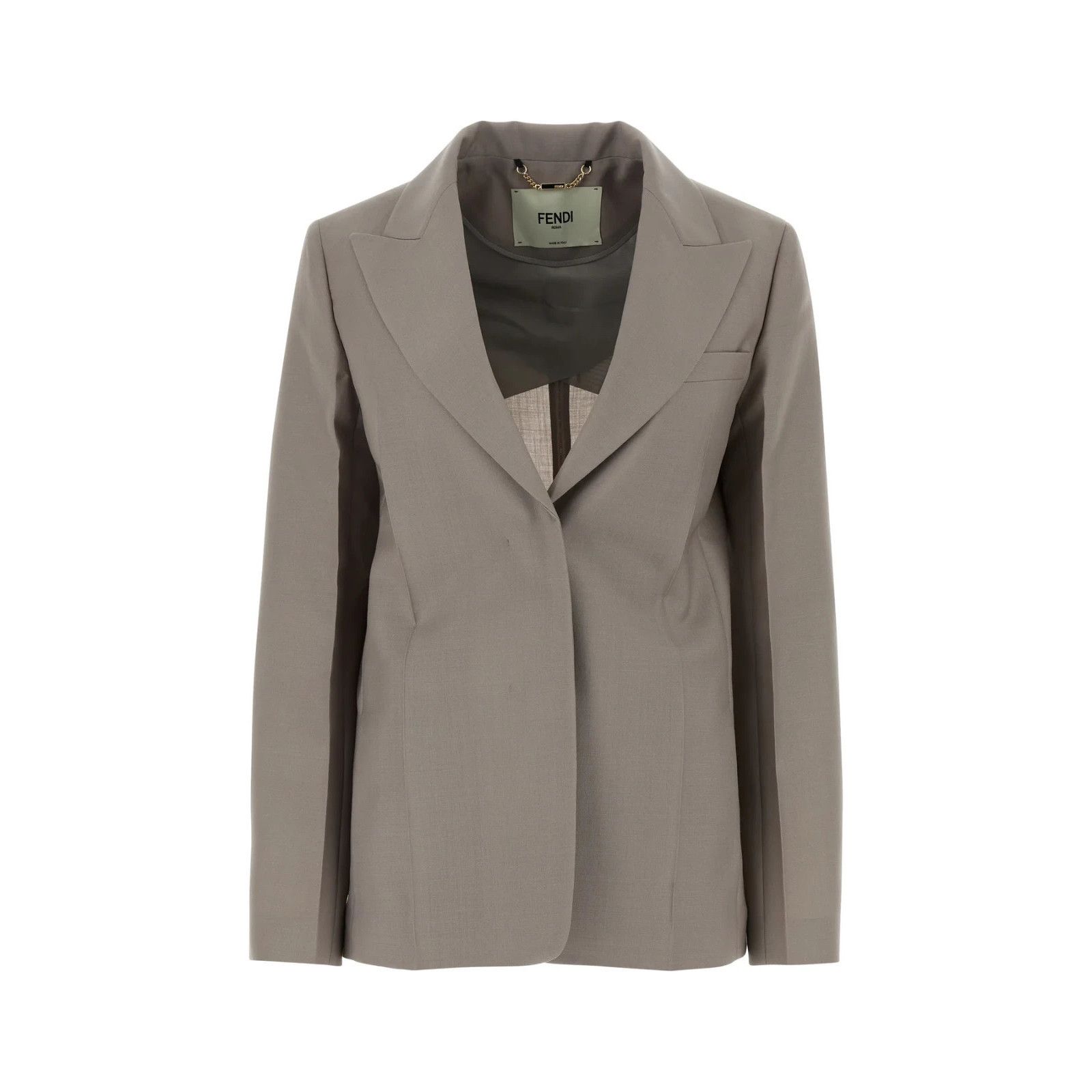 FENDI Dove Gray Mohair Blend Blazer New & Authentic (Women's