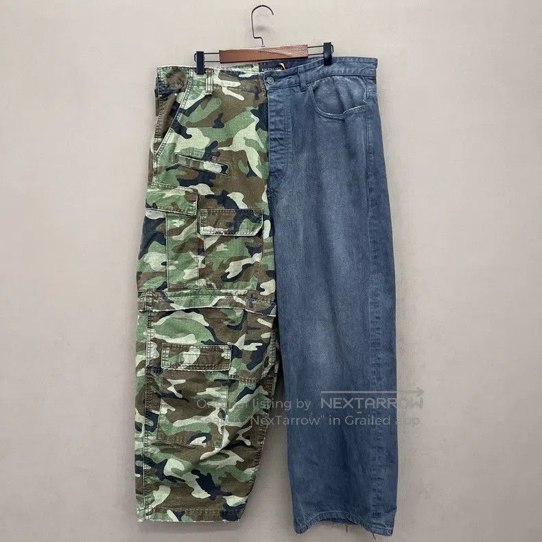 Balenciaga Balenciaga size S Camouflage Patchwork Destroyed Baggy Den Size US 27 - 1 Thumbnail