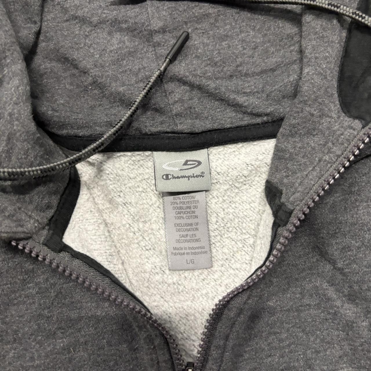 Japanese Brand × Vintage Crazy Vintage Y2K/2000s Dark Grey Blank Essential Zip Up Hoodie! Size US XL / EU 56 / 4 - 5 Thumbnail