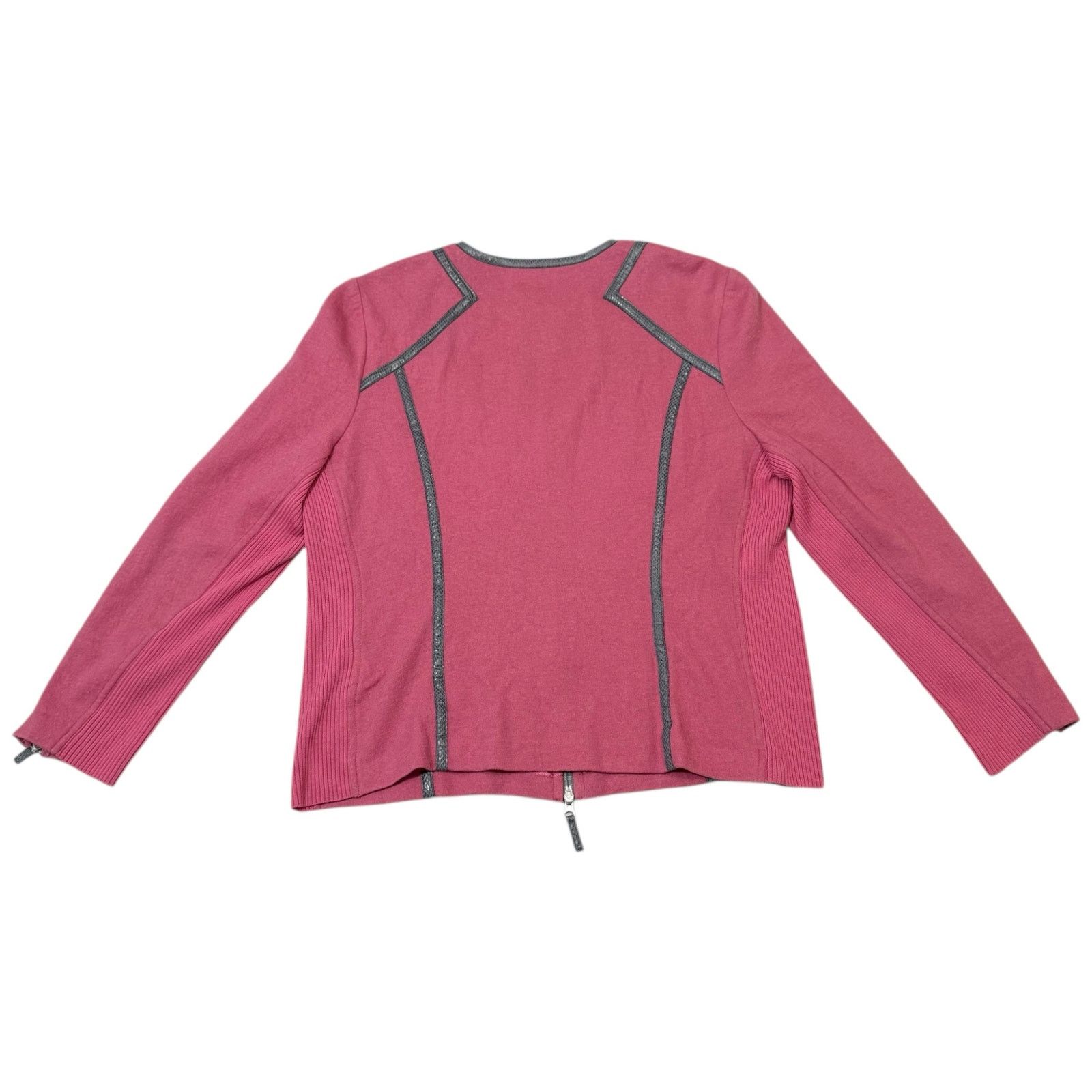 Other Basler Black Label Wool Jacket Zip Up Pink Gray Trim Size 44 Size XL / US 12-14 / IT 48-50 - 10 Thumbnail