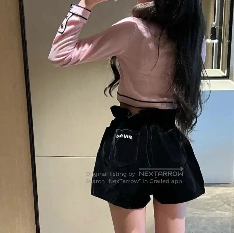 Miu Miu Miu Miu Black Cotton Women's Shorts . Size 28" / US 6 / IT 42 - 9 Thumbnail