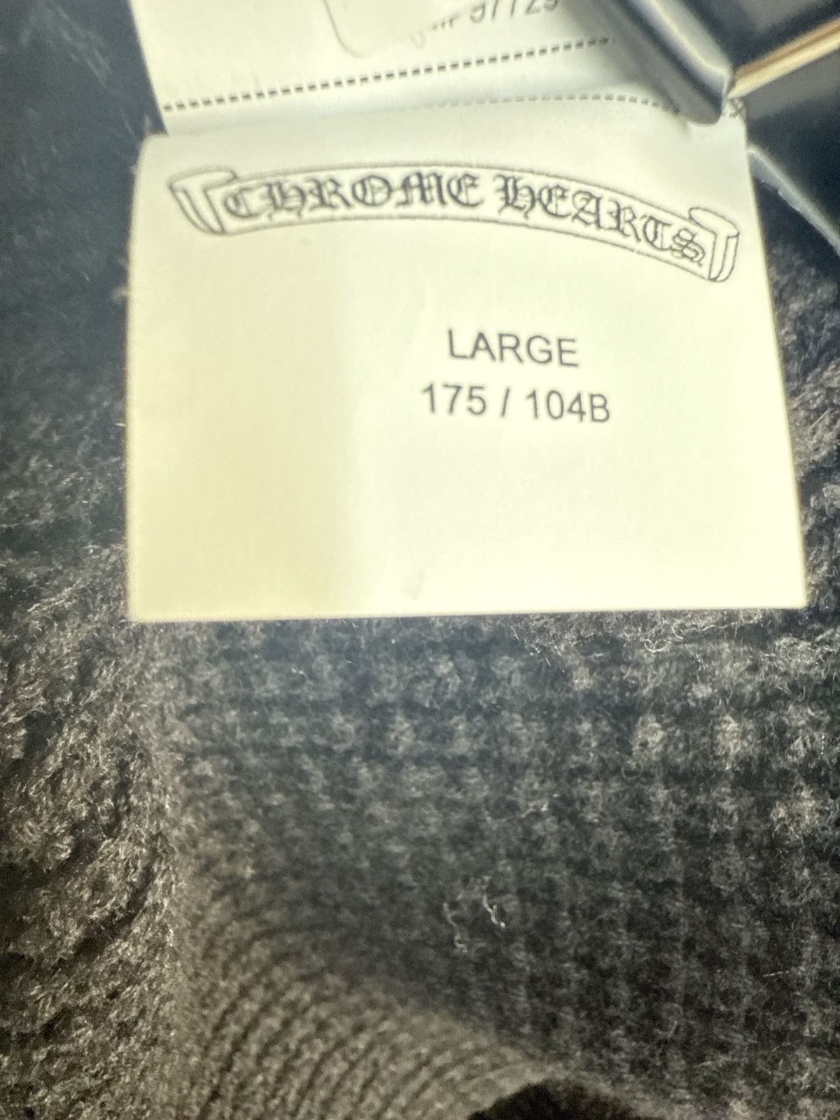 Chrome Hearts CHROME HEARTS HIT & RUN CASHMERE WAFFLE KNIT SWEATER BLACK Size US L / EU 52-54 / 3 - 4 Thumbnail