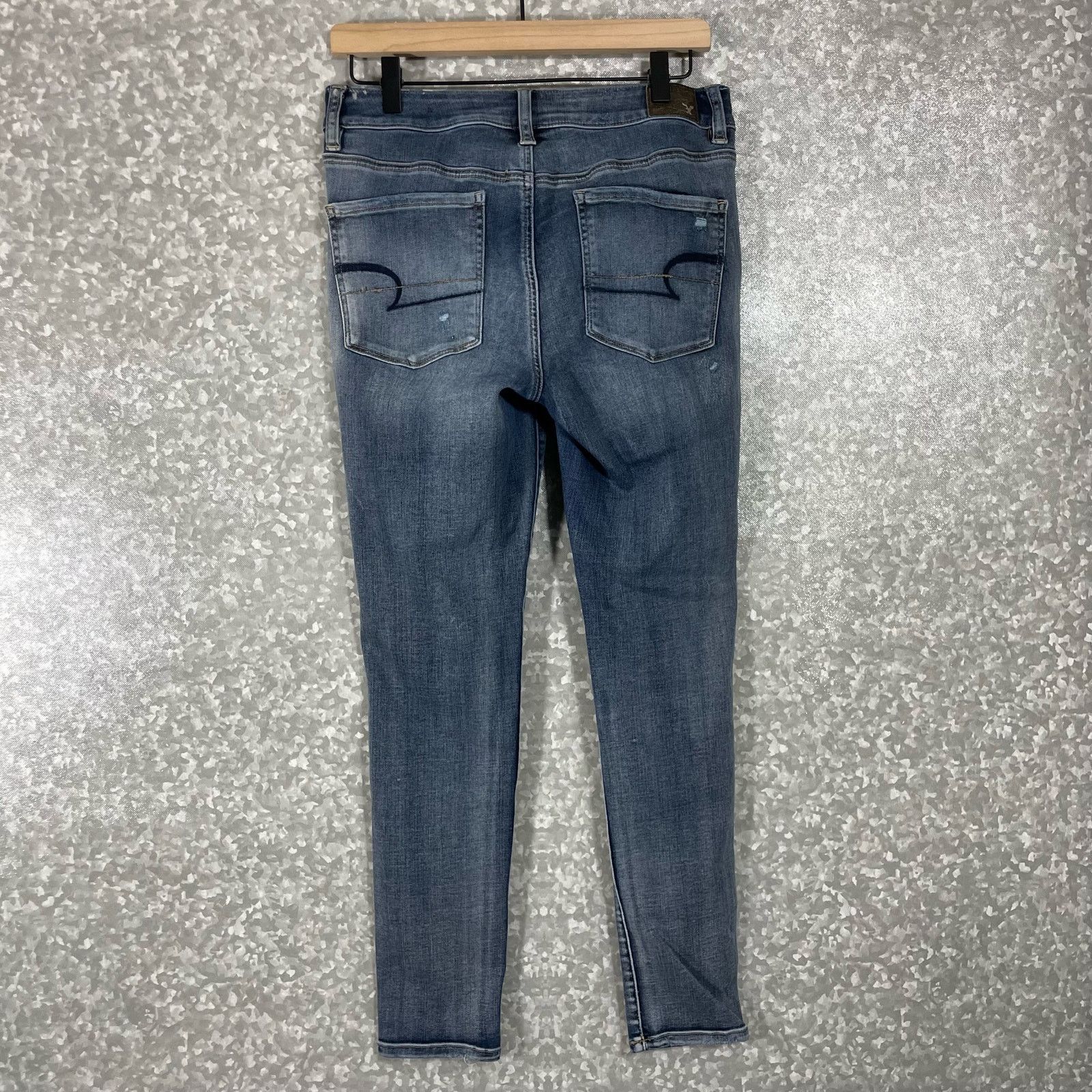 American Eagle Outfitters American Eagle Women's Distressed Hi-Rise Jegging Jeans - 8 Size 30" / US 8 / IT 44 - 11 Thumbnail