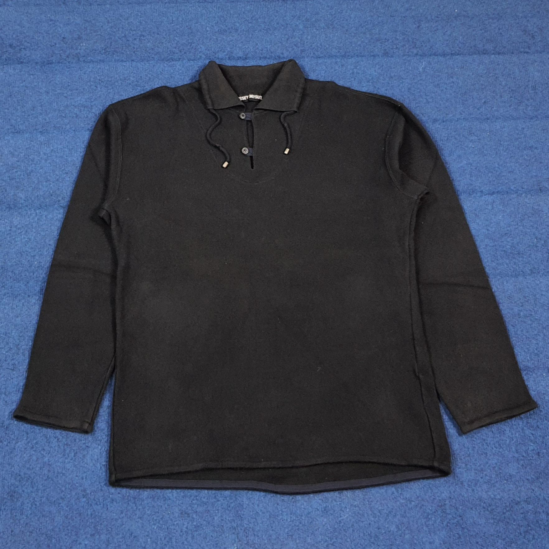 Issey Miyake Vintage Issey Miyake Drawstring Collar Sweatshirt C299N28 Size US L / EU 52-54 / 3 - 1 Thumbnail