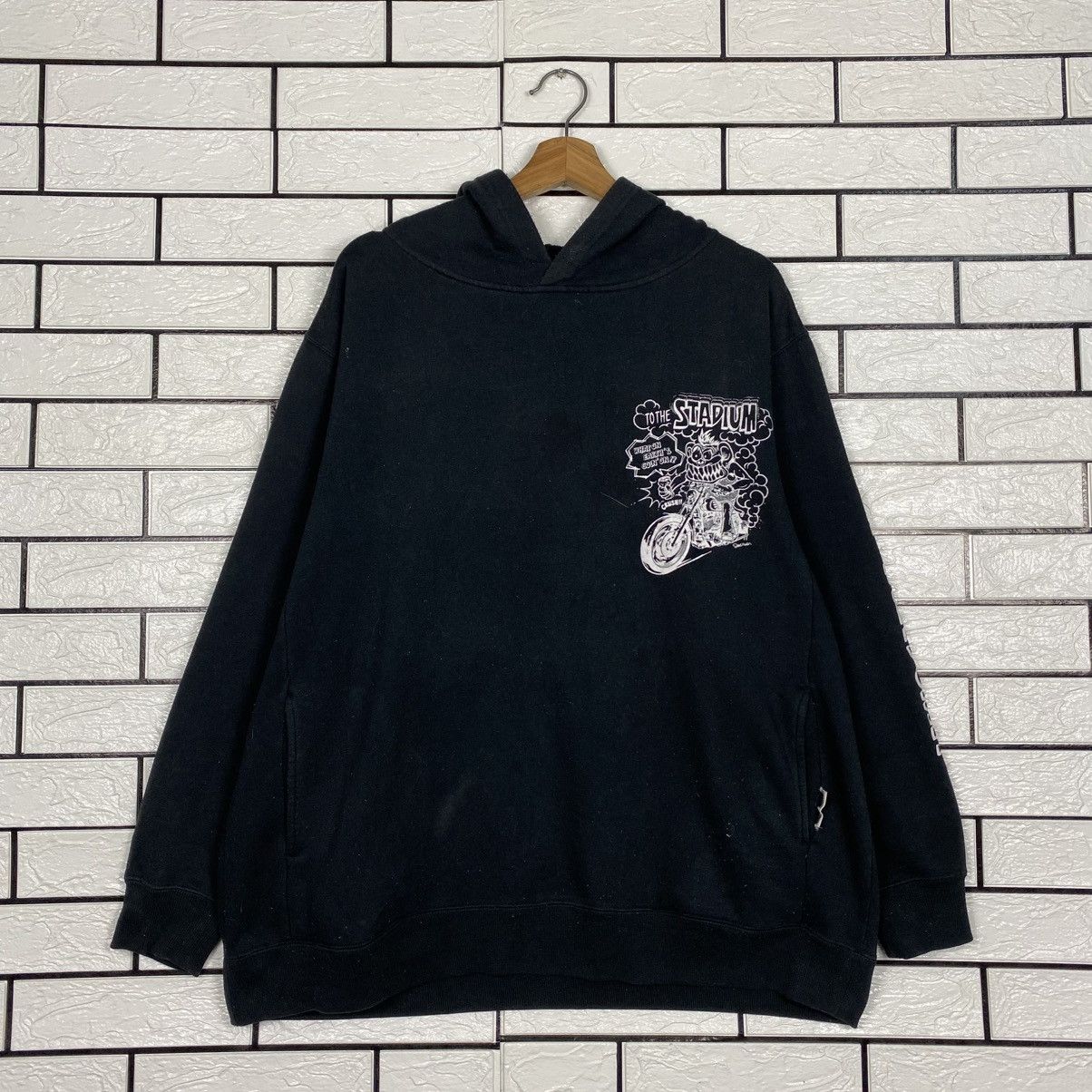 Japanese Brand Vintage Hoodie Pull Over Cartoon Punk Design Biker Size US L / EU 52-54 / 3 - 14 Thumbnail