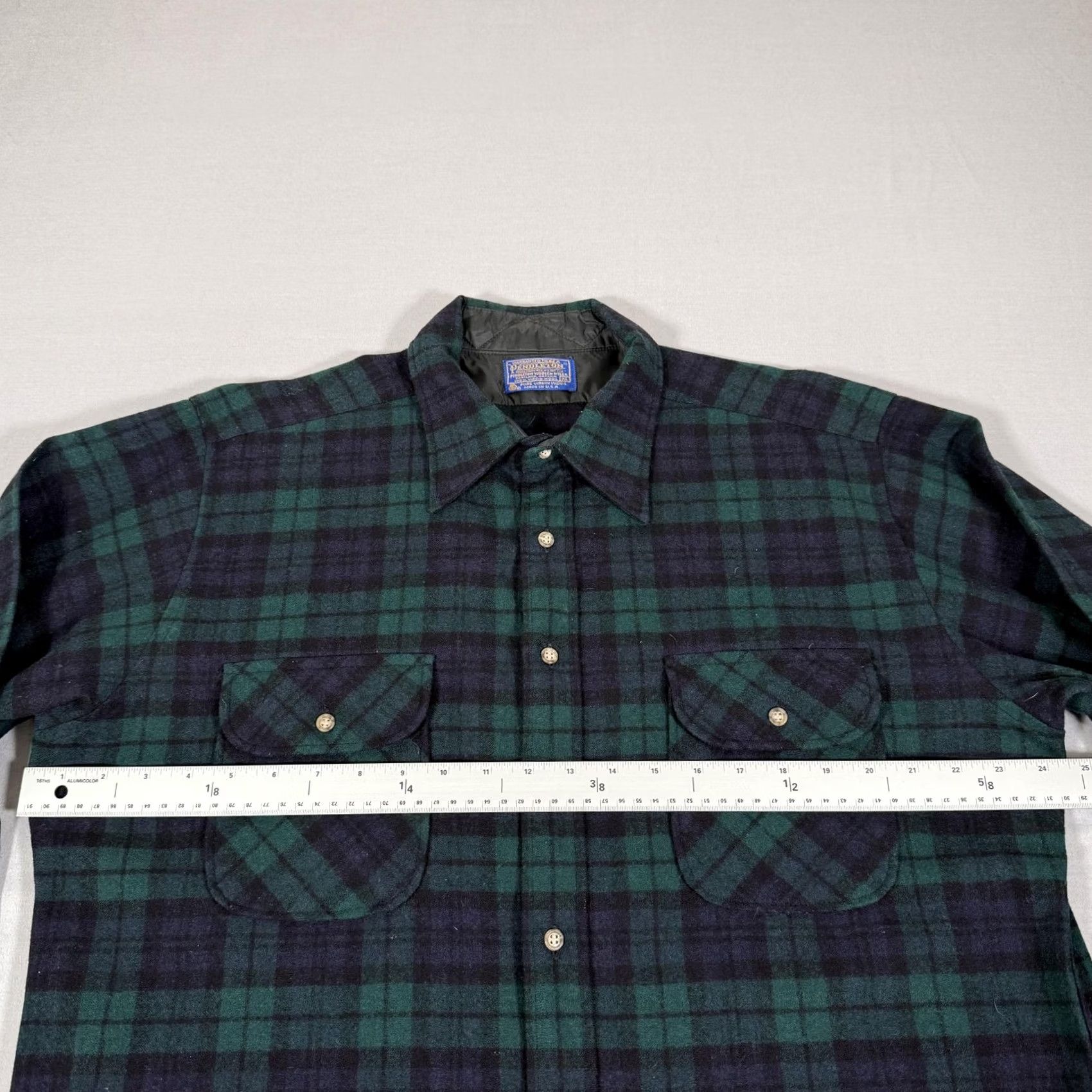Pendleton VINTAGE Pendleton Shirt Mens XL Green Black Watch Tartan Plaid Wool Flannel USA Size US XL / EU 56 / 4 - 7 Thumbnail