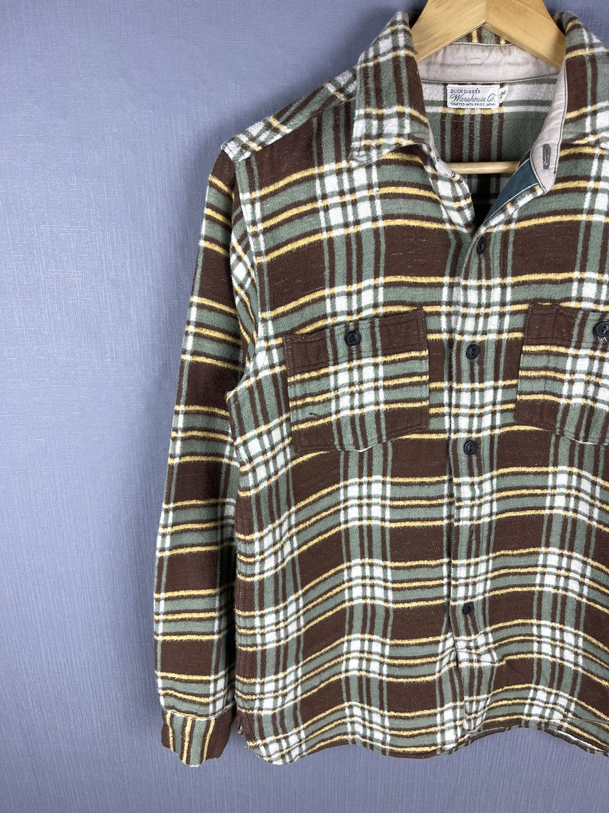 Flannel × Vintage × Warehouse VINTAGE WAREHOUSE Co. Duck Digger Japan Plaid Flannel Size US M / EU 48-50 / 2 - 4 Thumbnail