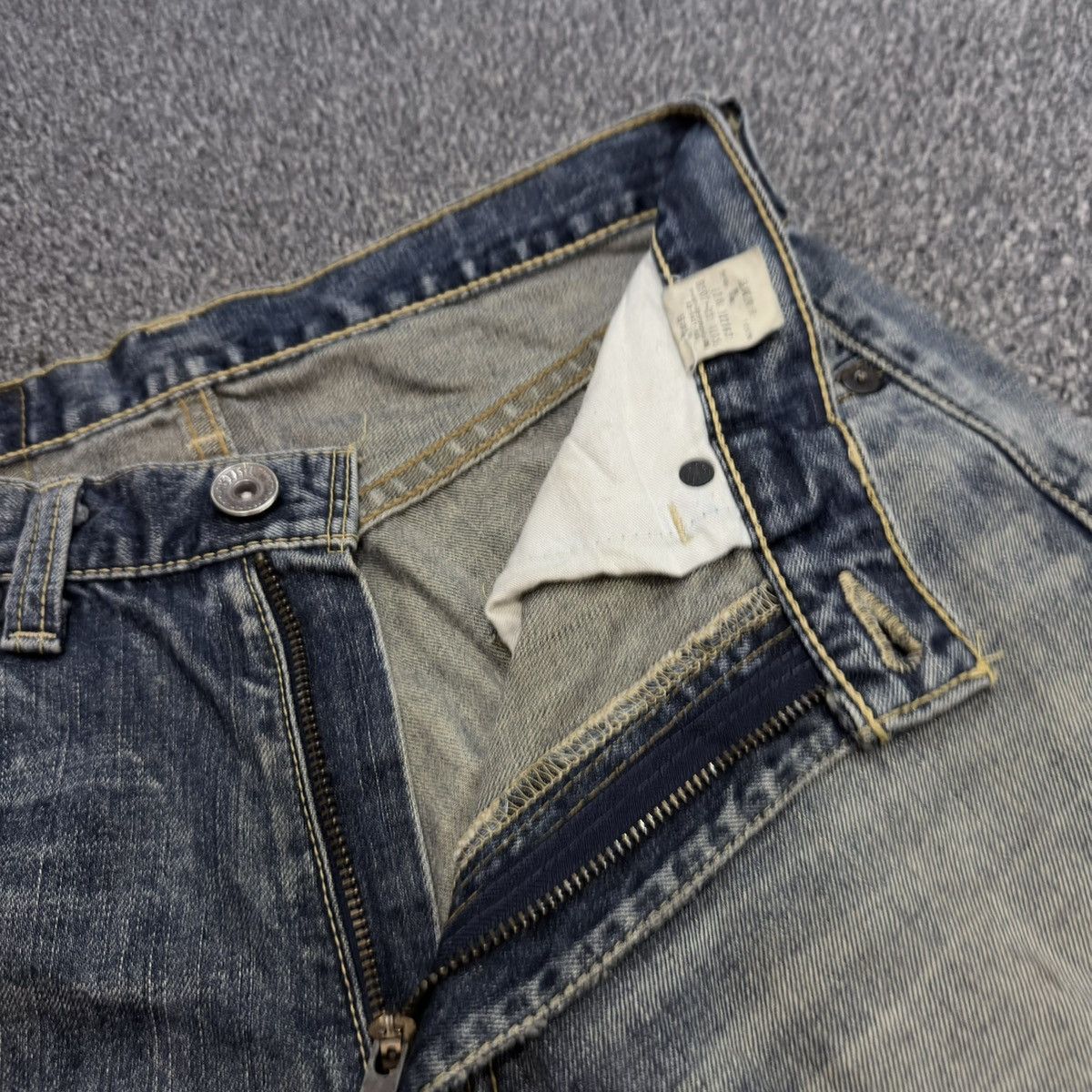 If Six Was Nine Archives ‼️ Flared Sick Levis 507 Heavy Fade Washed Denim Y2K Size US 32 / EU 48 - 13 Thumbnail