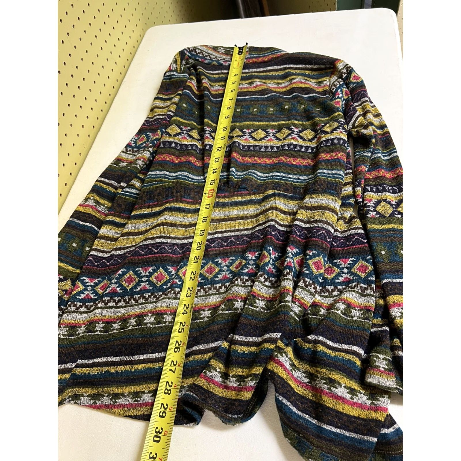 Vintage Womens M Celeste Knit Sweater Shawl Southwest Aztec Print Shirt Size M / US 6-8 / IT 42-44 - 6 Thumbnail