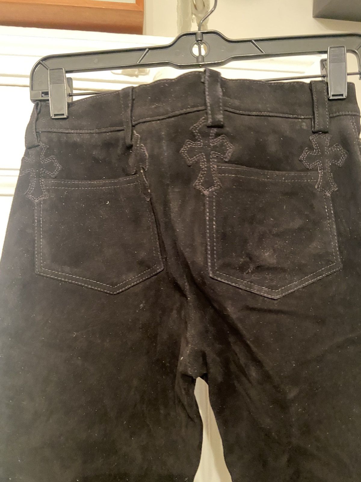 Chrome Hearts Black Chrome Hearts cropped suede jeans Size 27" / US 4 / IT 40 - 13 Thumbnail