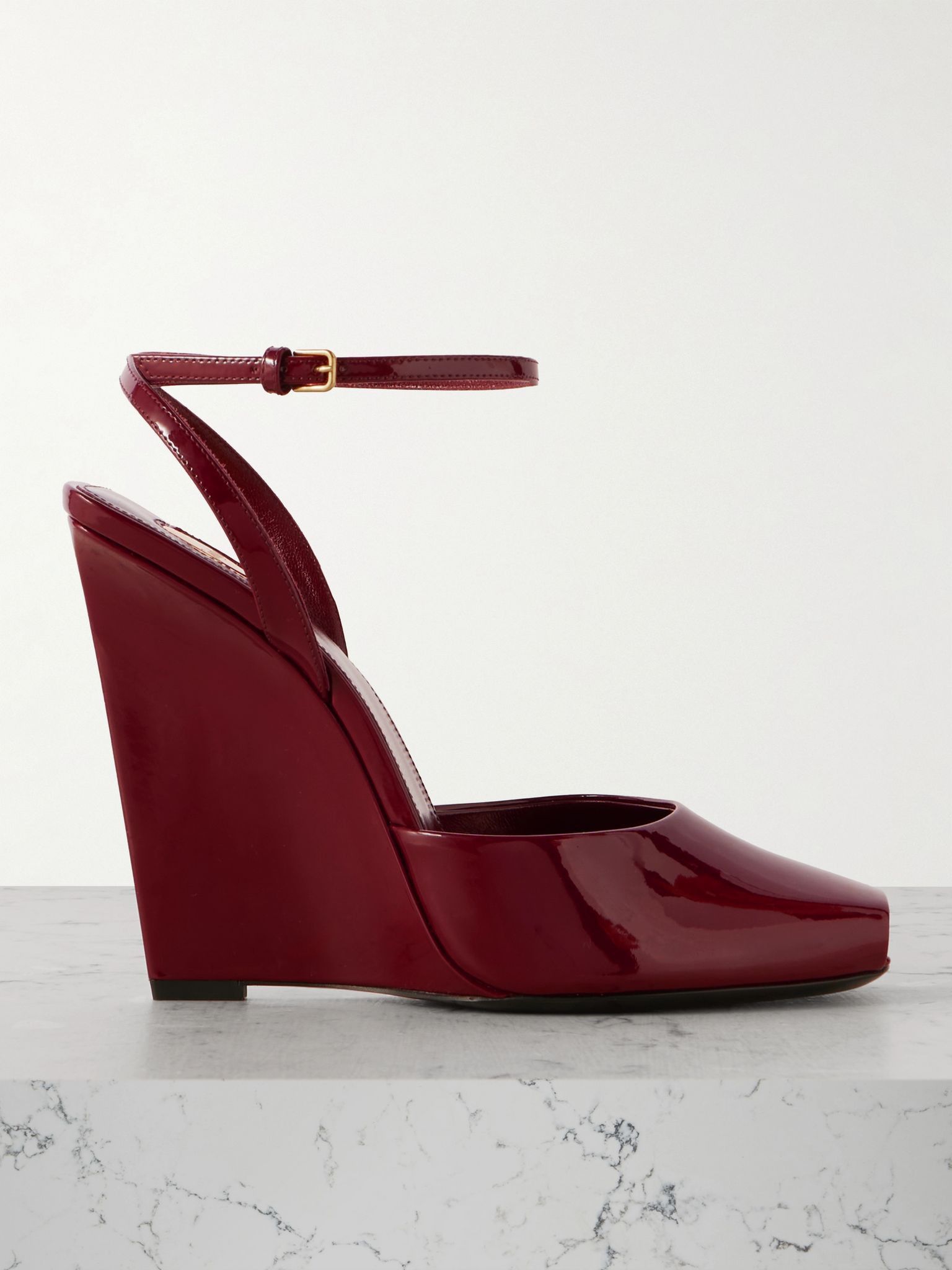 Saint Laurent Paris o1s1wg111125 806039 LA Scandales Wedges in Patent Leather Size US 9 / IT 39 - 1 Thumbnail