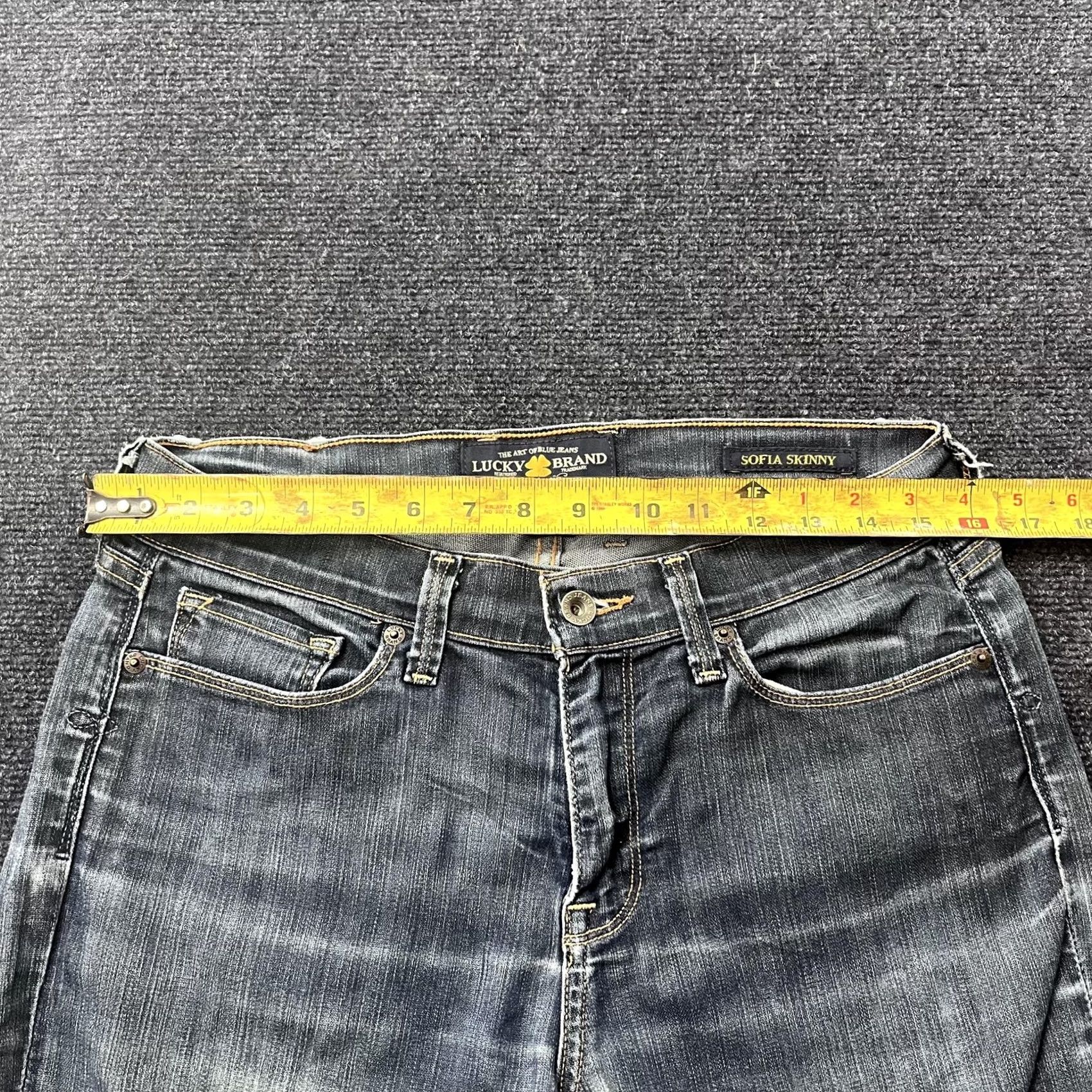 Lucky Brand Lucky Brand Jeans Womens 10 Blue Sofia Skinny Ankle Medium Wash Zip Fly Faded Size 32" / US 10 / IT 46 - 5 Thumbnail