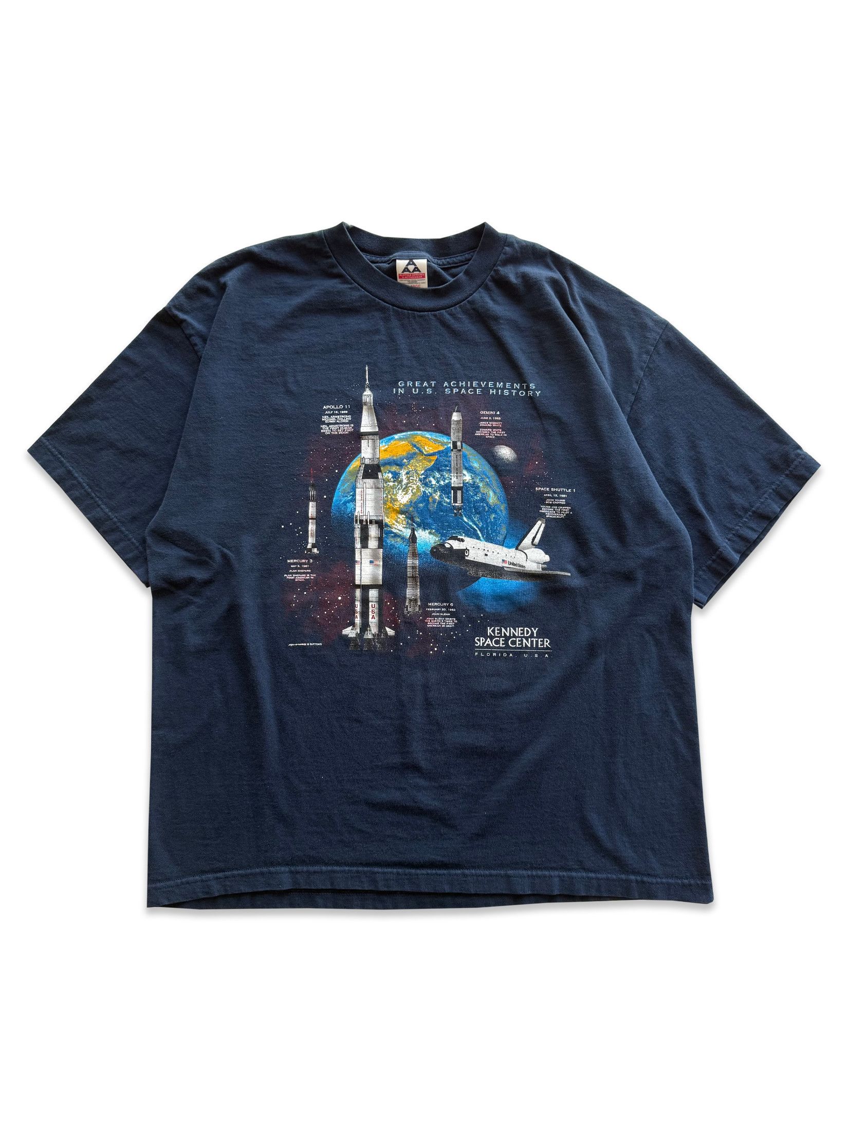 Vintage 1998 Vintage NASA US Space History Tee Size US XL / EU 56 / 4 - 1 Thumbnail