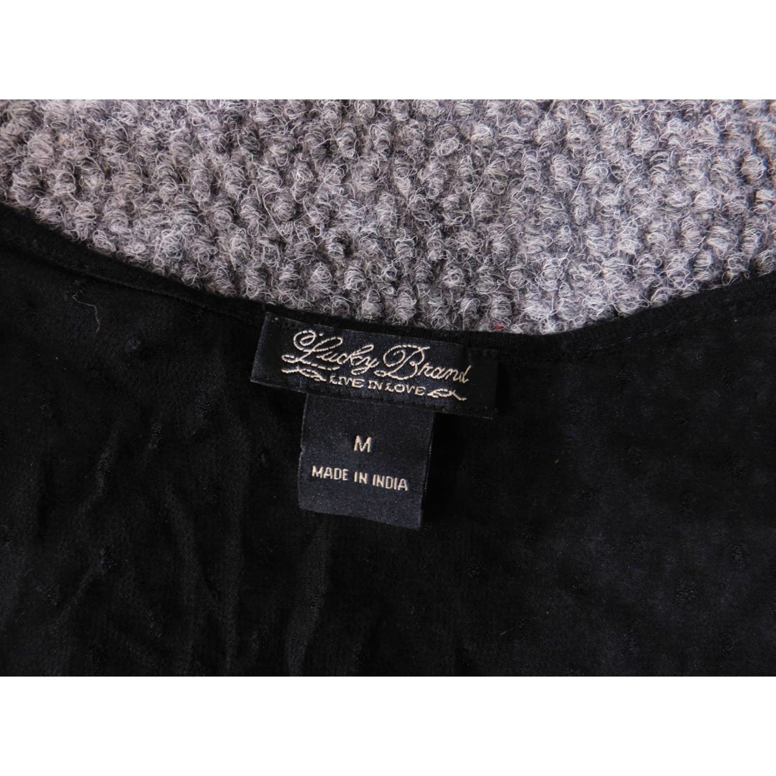 Lucky Brand Lucky Brand Blouse Womens M Black Crew Neck Long Sleeve Rayon Casual Modern Basic Stretch Lightweight Vintage: No hole Size M / US 6-8 / IT 42-44 - 4 Thumbnail