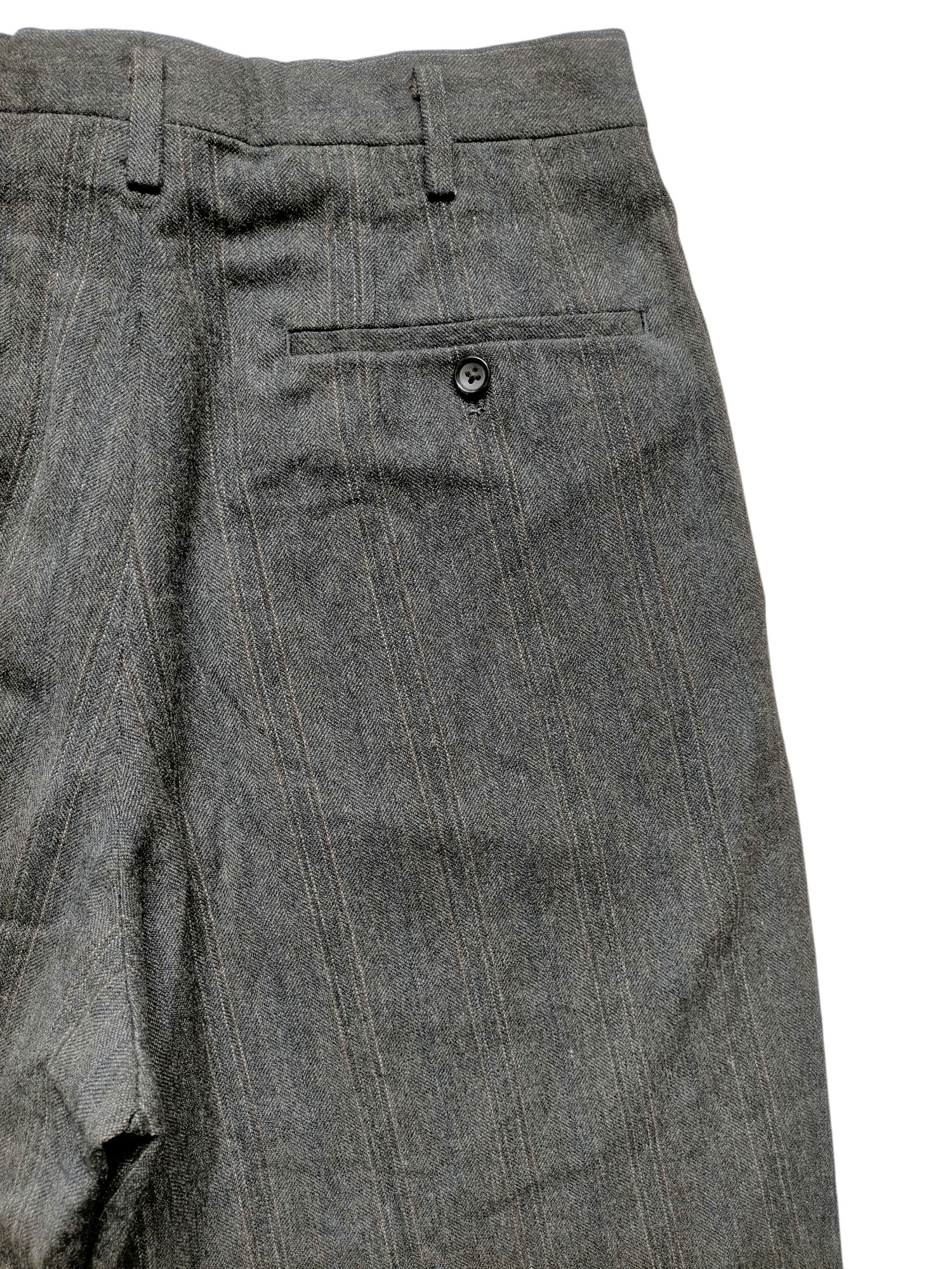 Yohji Yamamoto Y's for men Yohji Yamamoto Wool Wide Stripe Trouser Pants Size US 30 / EU 46 - 11 Thumbnail