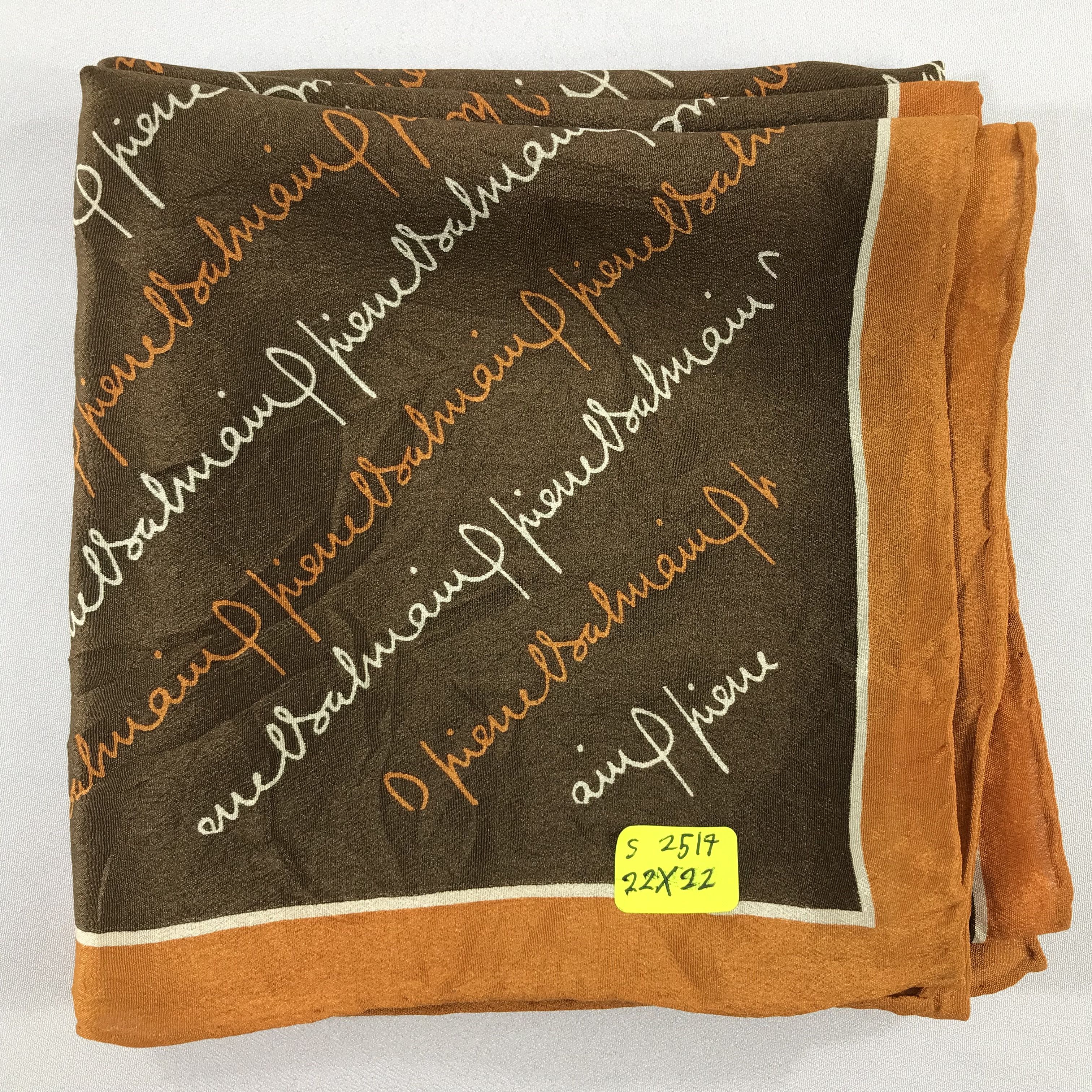 Pierre Balmain × Vintage Pierre Balmain Bandana / Handkerchief / Neckerchief - S2517 Size ONE SIZE - 4 Thumbnail