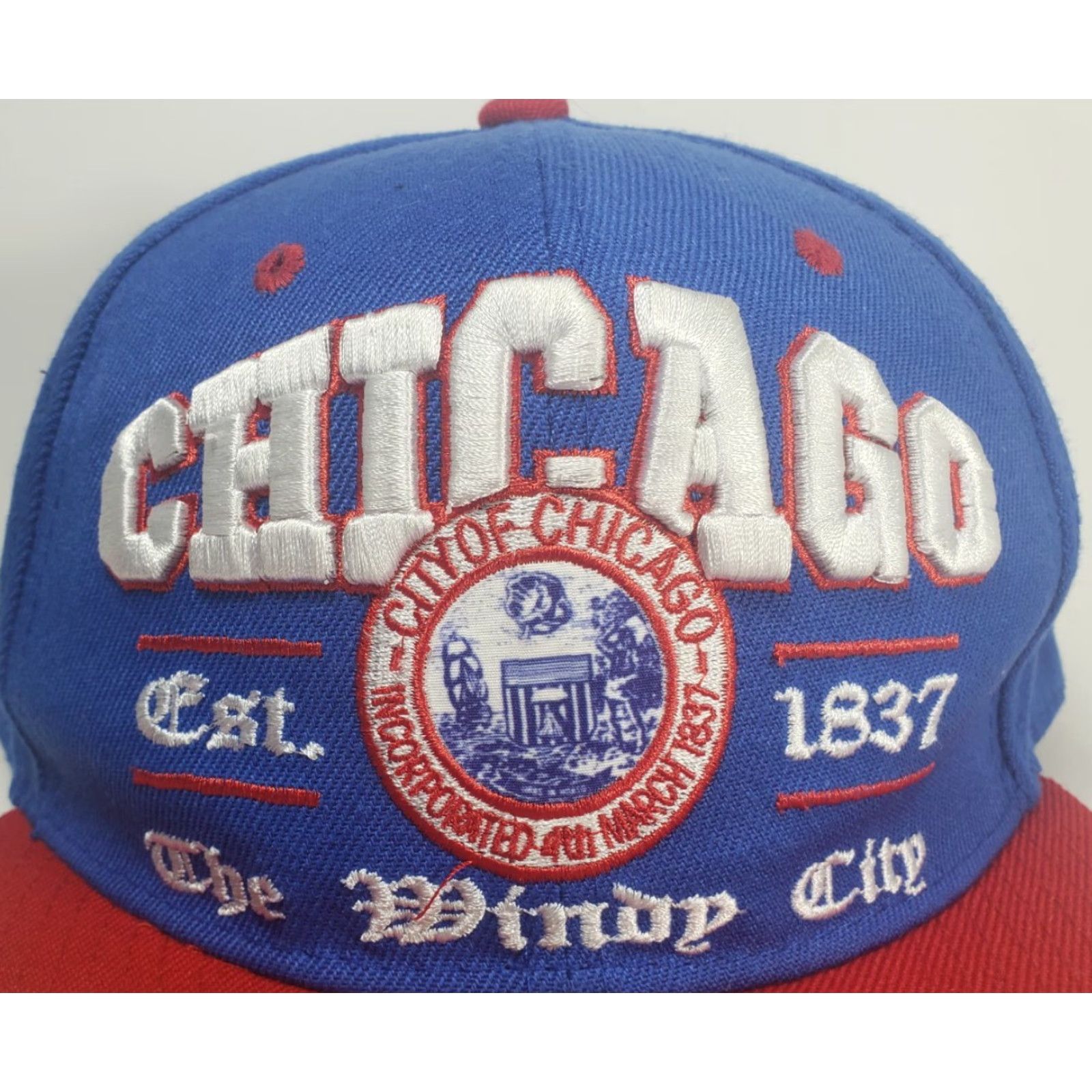 Vintage MALAKI KINGS Chicago Raised Letter USA Snapback Hat Cap Size ONE SIZE - 6 Thumbnail