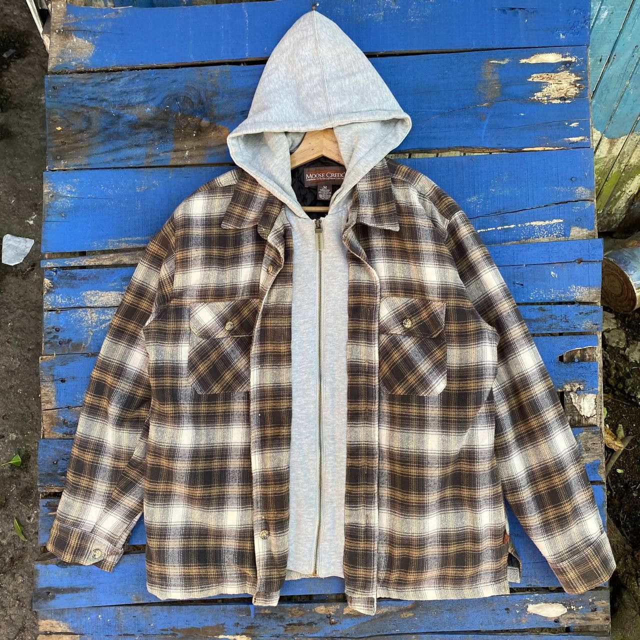 Moose creek hooded flannel jacket sale