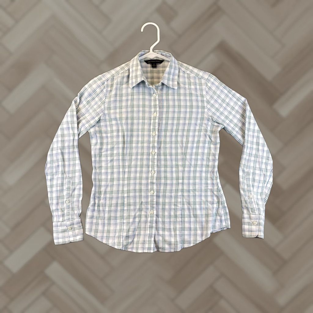 Brooks Brothers Brooks Brothers Women's Long Sleeve Button Shirt Sz 2 Plaid CasualFit Cotton All Seasons Size XS / US 0-2 / IT 36-38 - 1 Thumbnail
