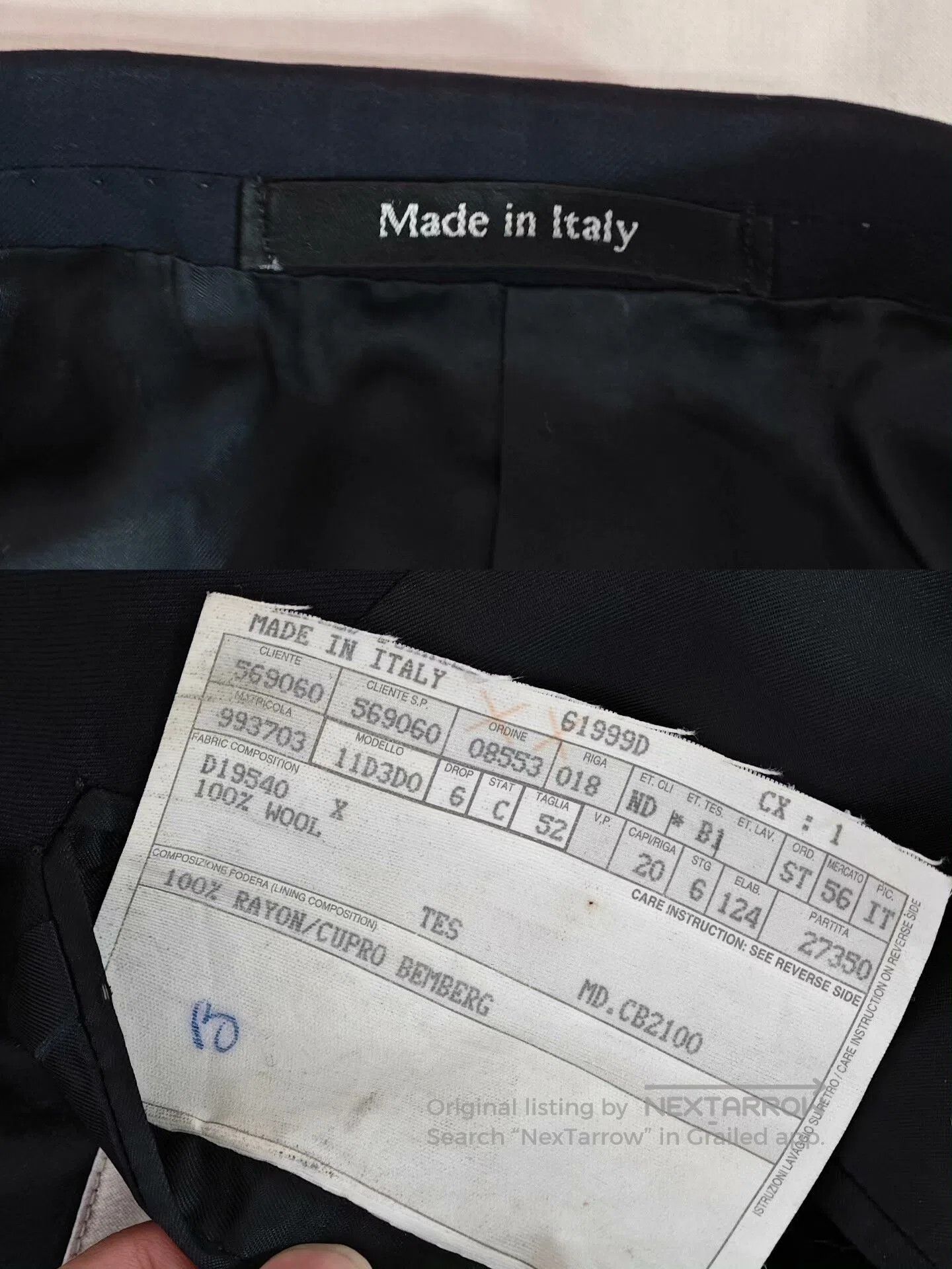 Ermenegildo Zegna Dunhill Navy Wool Double-Breasted Suit. Size US L / EU 52-54 / 3 - 8 Thumbnail