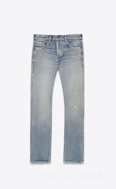 Saint Laurent Paris mid-waist jeans in melrose blue denim Size US 30 / EU 46 - 1 Thumbnail