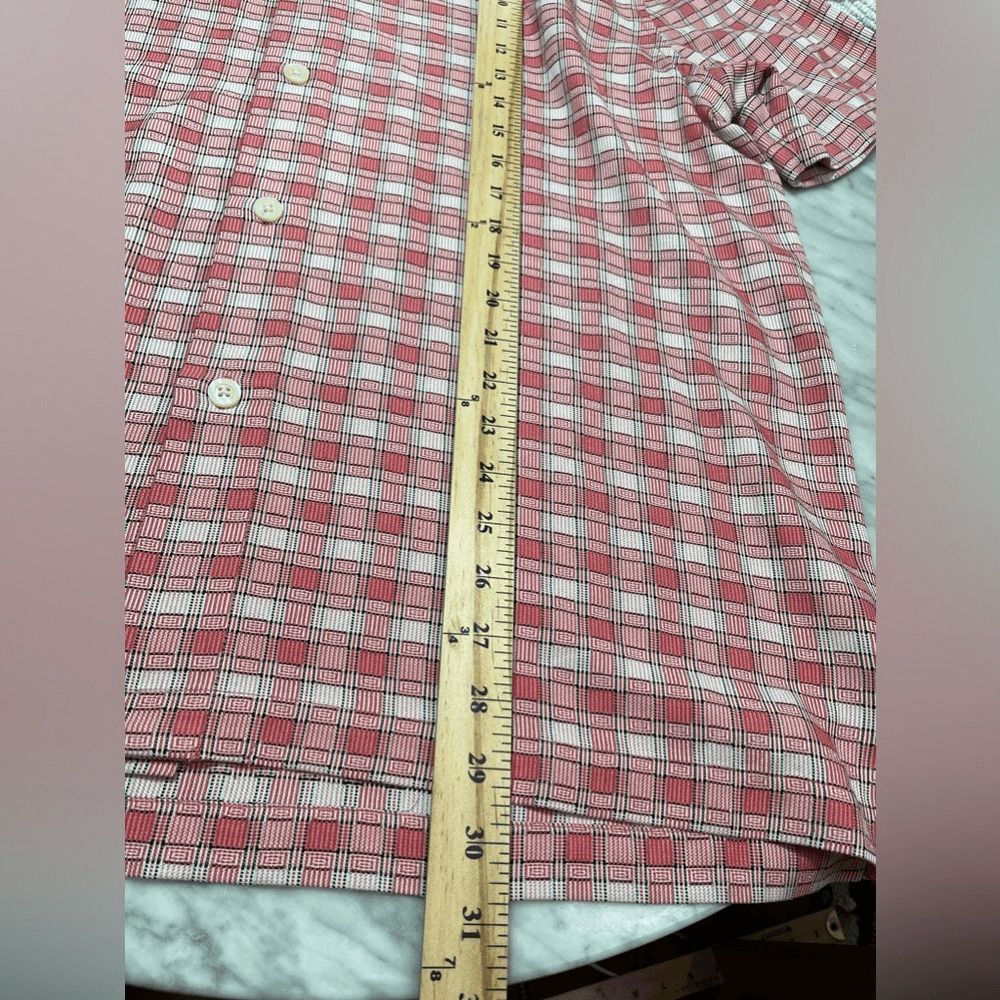 Tommy Bahama Tommy Bahama red white black woven Plaid Camp Shirt 100% Sil Size US L / EU 52-54 / 3 - 4 Thumbnail