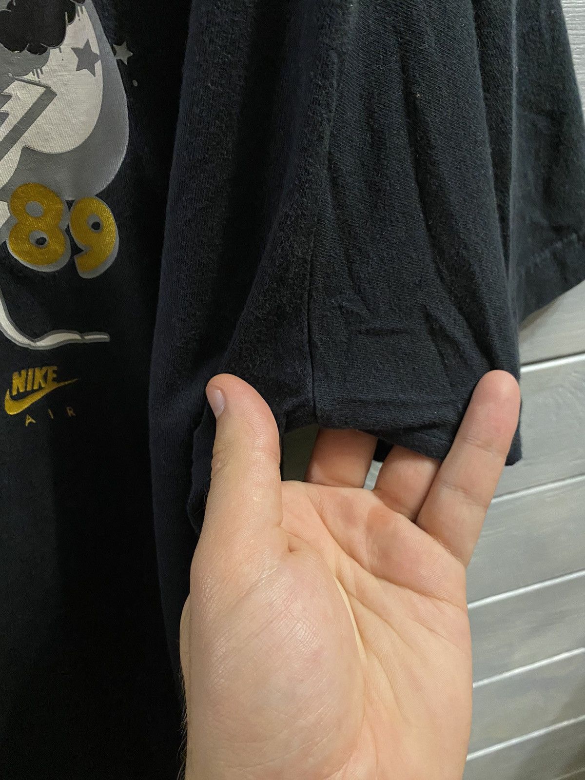 Nike Rare Vintage T-Shirt Nike Big Logo Drill Y2K style. Size US XL / EU 56 / 4 - 3 Thumbnail