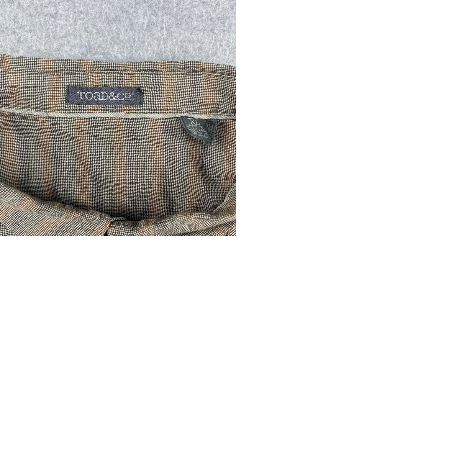 Toad&Co Toad&Co Shirt Mens XL Long Sleeve Button Up Pocket Mini Houndstooth Gray Size US XL / EU 56 / 4 - 9 Thumbnail