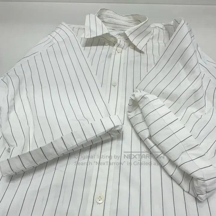 Balenciaga Balenciaga Striped Logo Short Sleeve Shirt. Size US M / EU 48-50 / 2 - 8 Thumbnail