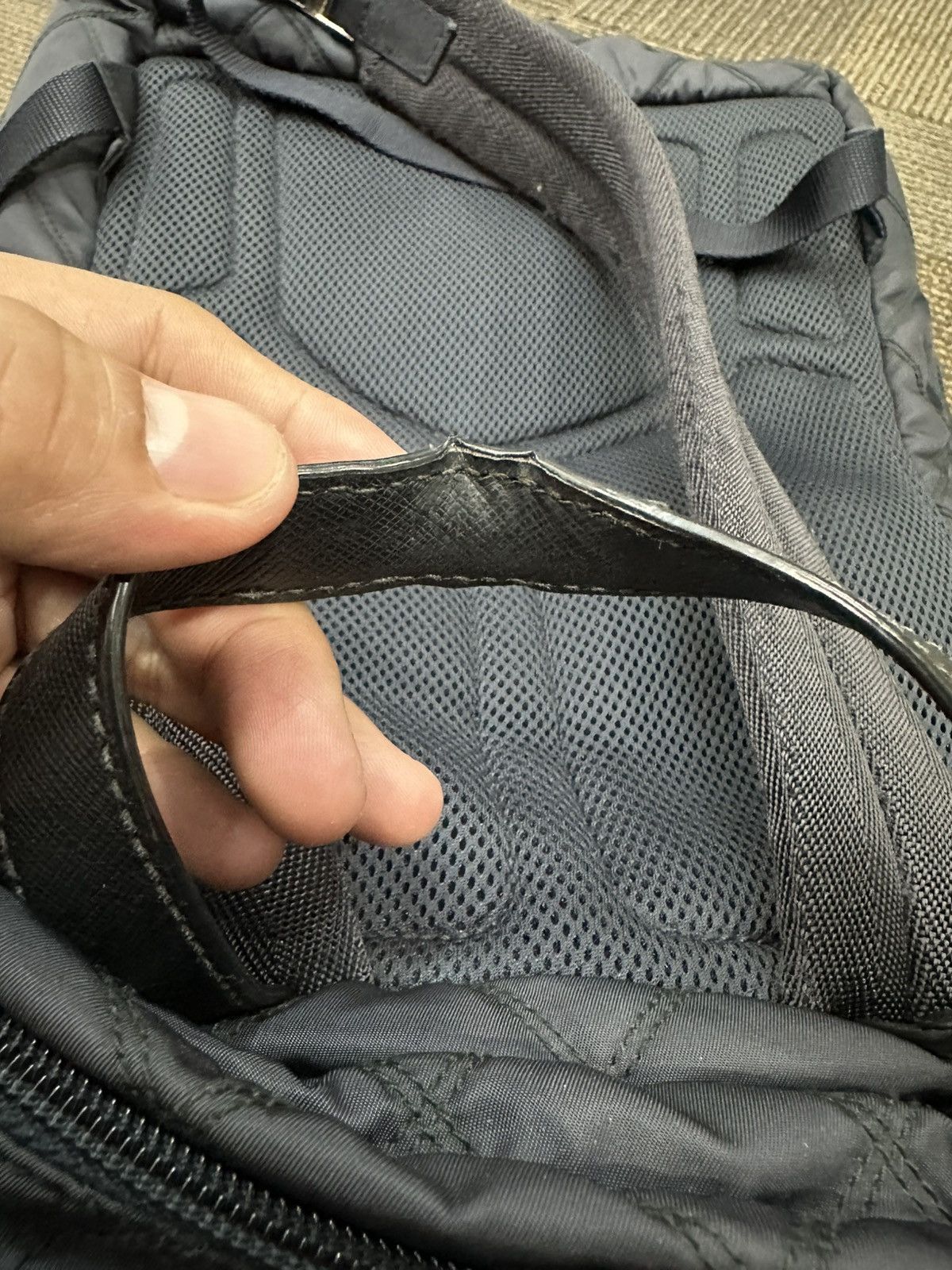 Prada Prada Quilted triangle logo backpack Size ONE SIZE - 21 Thumbnail