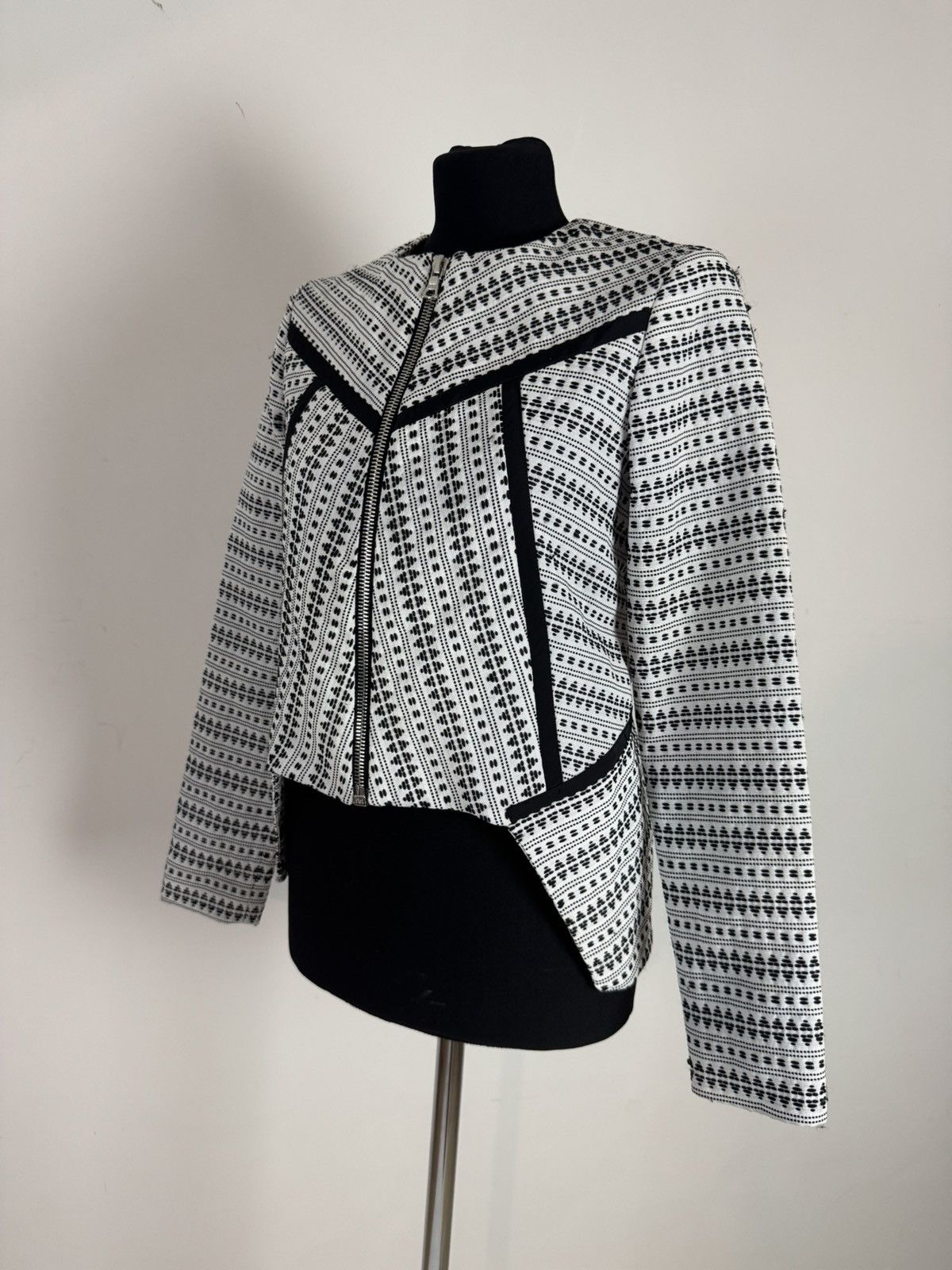 ALEXIS ALEXIS Geometric Zip-Front Jacket Tribal/Aztec Print Size S / US 4 / IT 40 - 6 Thumbnail