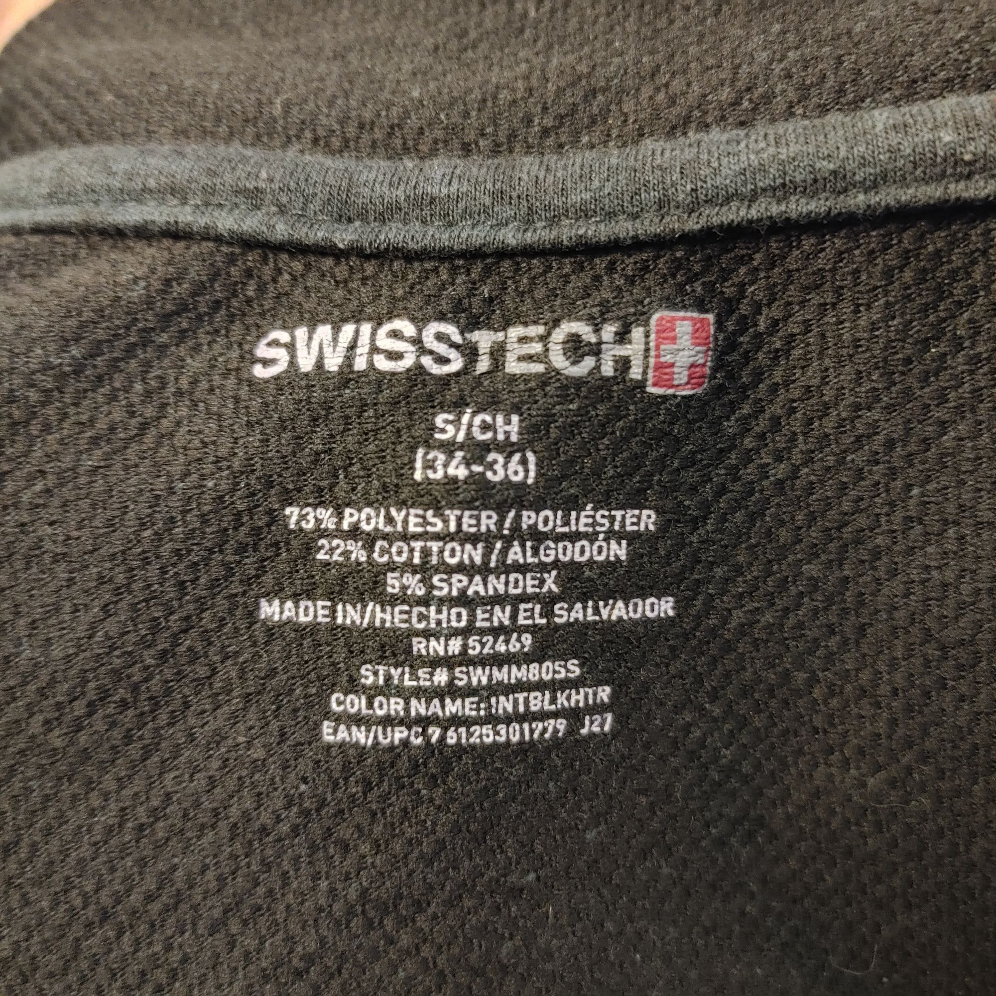Other SwissTech Men's Dark Gray Long Sleeve 3/4 Zip Collared Shirt Size US S / EU 44-46 / 1 - 3 Thumbnail