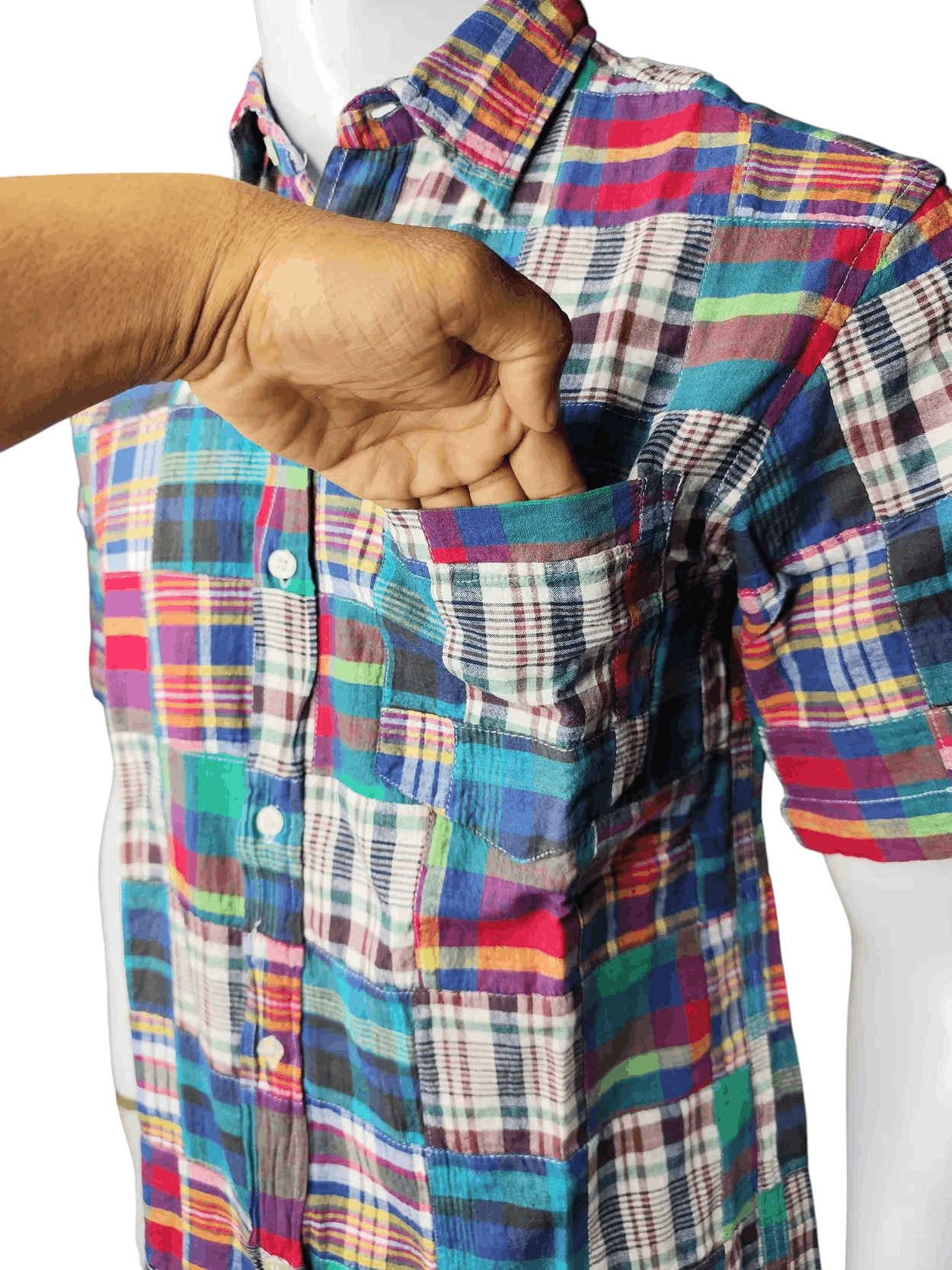Issey Miyake Vintage issey miyake patch work button up shirt Size US M / EU 48-50 / 2 - 4 Thumbnail