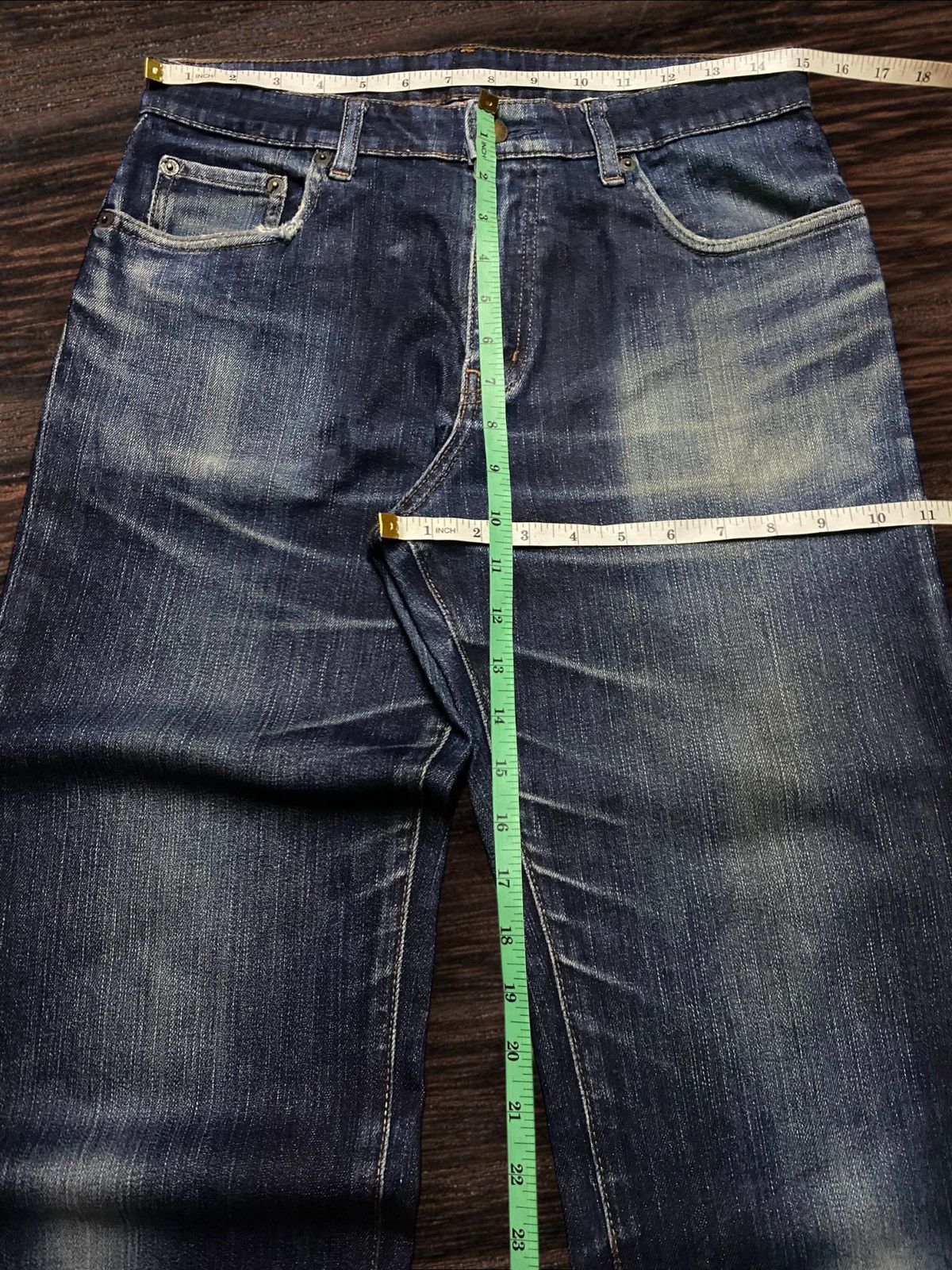 Jun Takahashi Vintage Japanese Brand Uniqlo Fade Wash Distressed Slim Jean Size US 30 / EU 46 - 13 Thumbnail