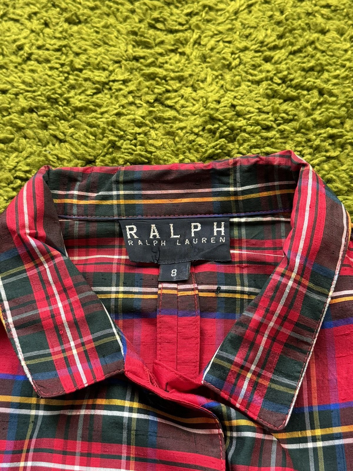Polo Ralph Lauren × Ralph Lauren × Vintage Ralph Lauren 100% silk tartan blouse shirt Size M / US 6-8 / IT 42-44 - 3 Thumbnail