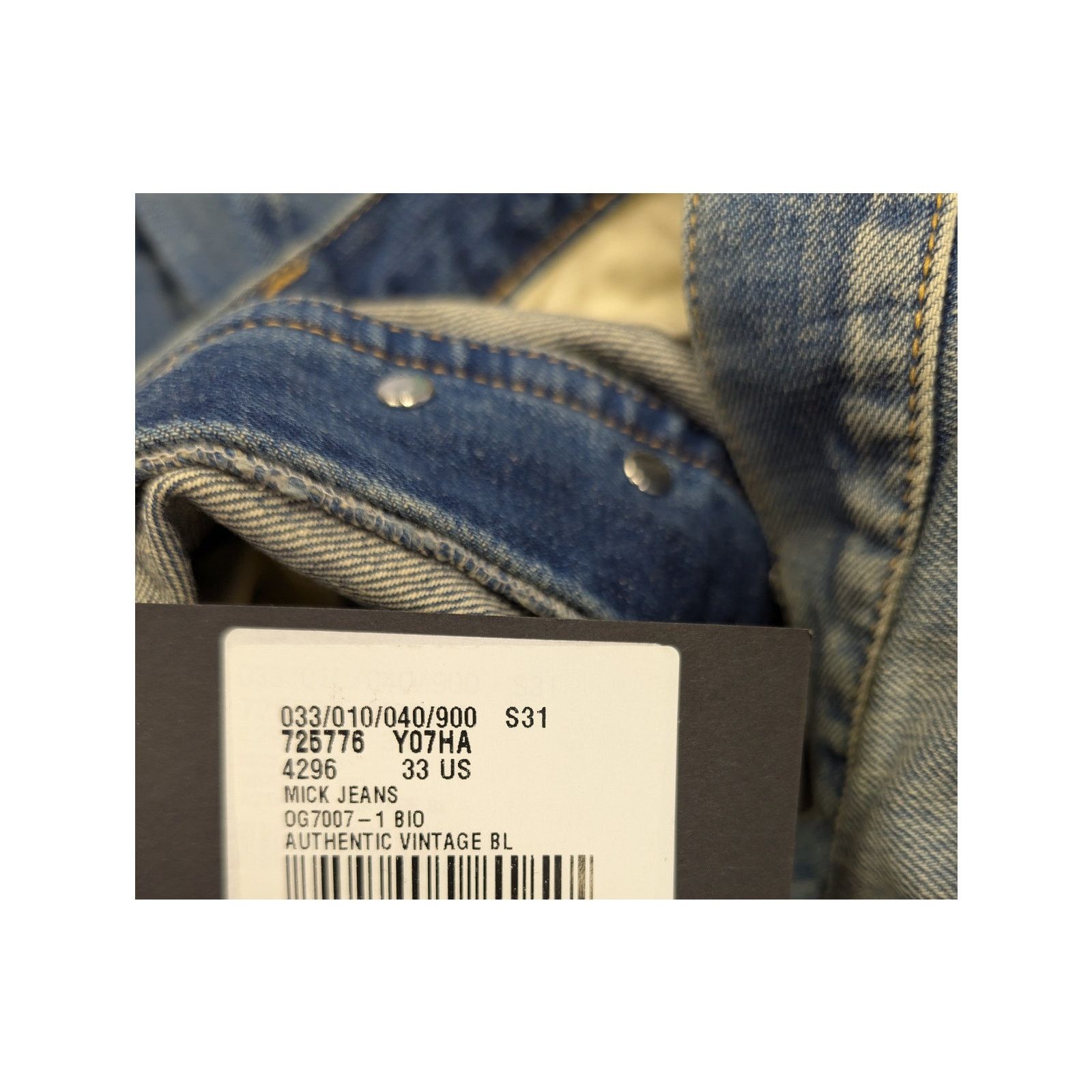 Saint Laurent Paris o1rshd1 Mick Jeans in Authentic Vintage Blue Size US 33 - 22 Thumbnail