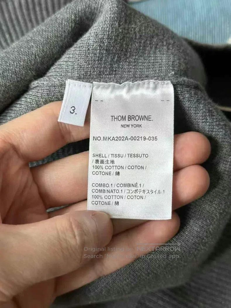 Thom Browne Thom Browne Gray Sweater Size US L / EU 52-54 / 3 - 3 Thumbnail