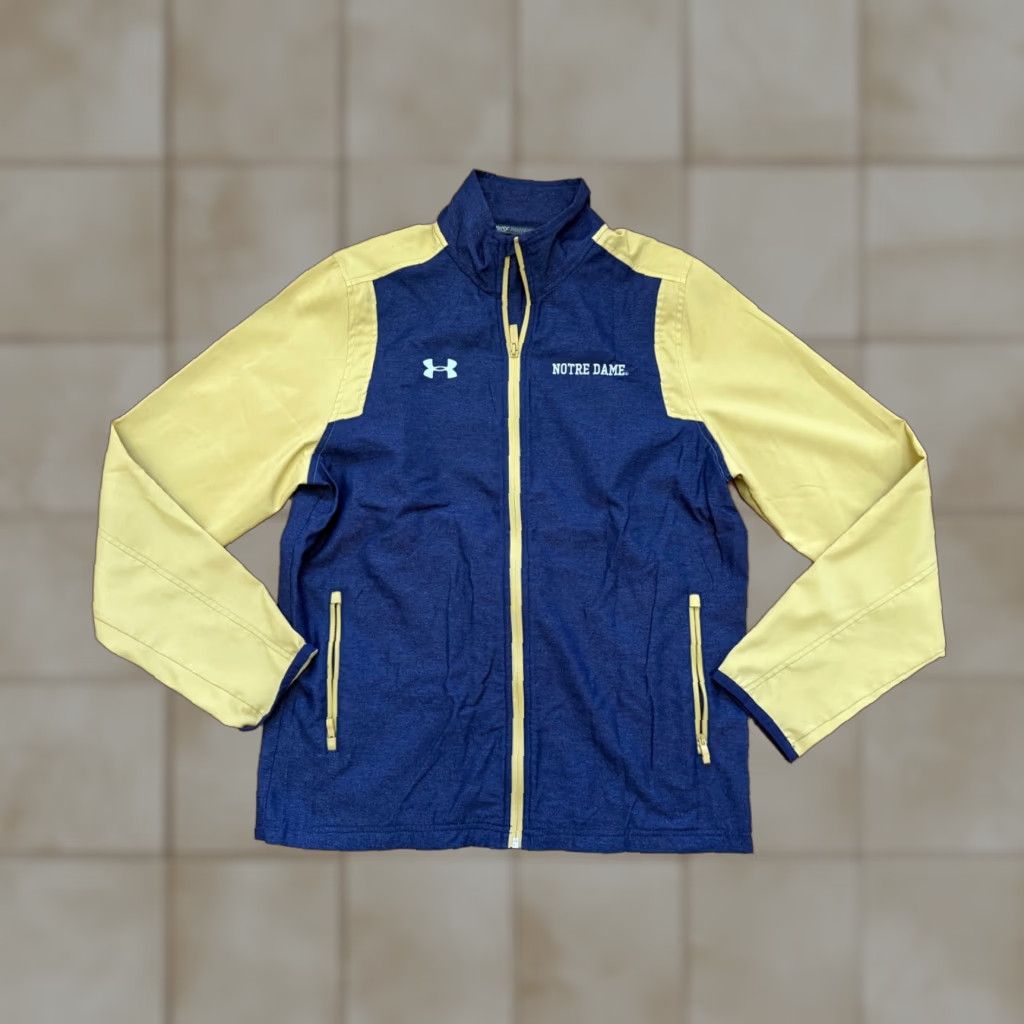 Under Armour Under Armour Notre Dame On Field Jacket Mens M Full Zip Pullover All Seasons Multicolor City College USA 2000s Mens Size US M / EU 48-50 / 2 - 1 Thumbnail